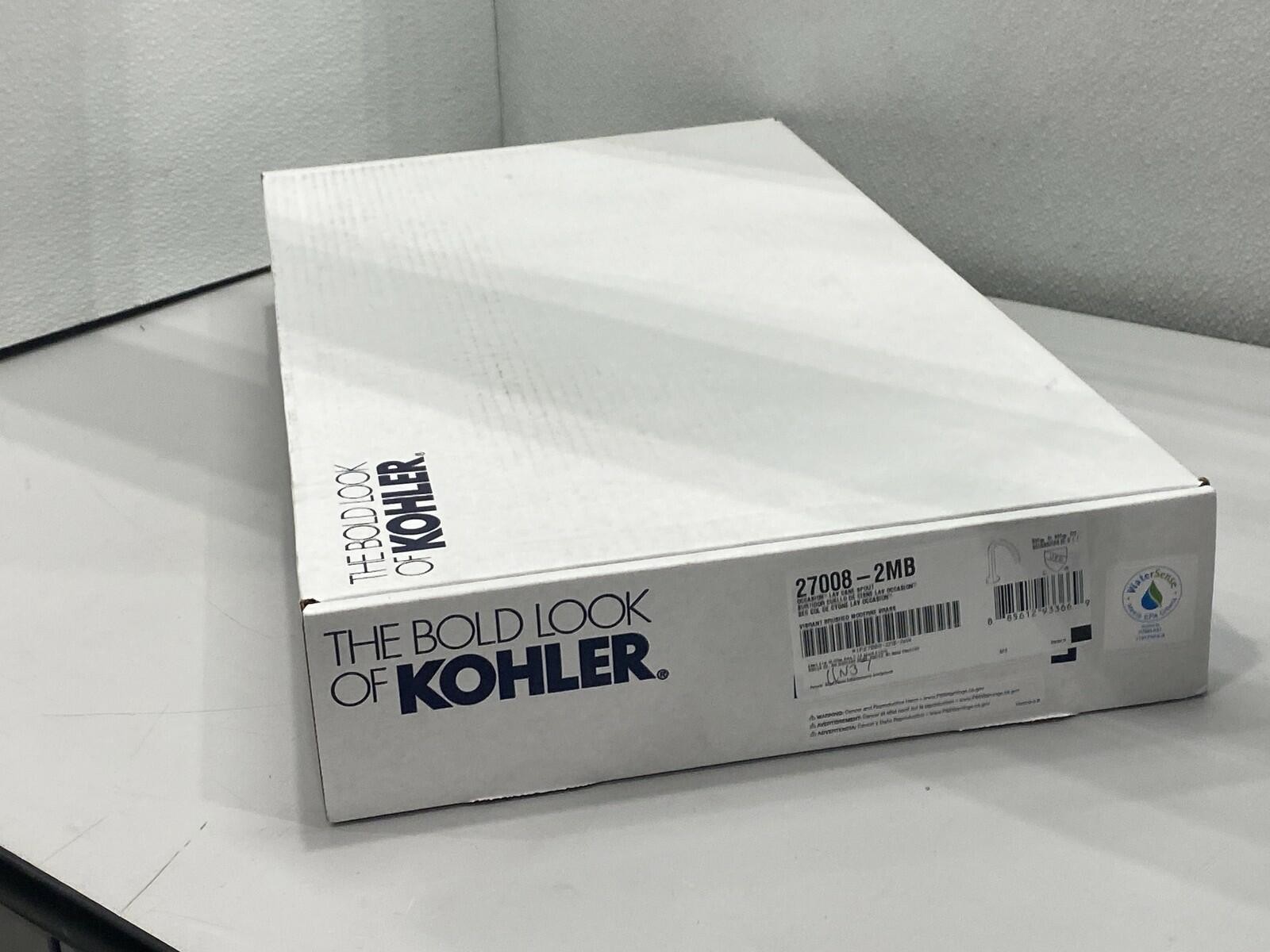 KOHLER 27008-2MB Occasion Single Hole Bathroom Faucet, Brushed Brass, 1.2 gpm
