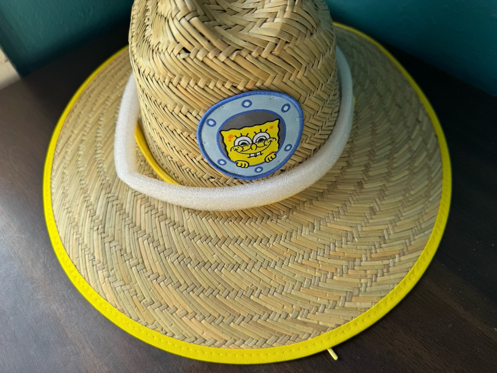 Spongebob Squarepants Straw Hat Rare Beach Gardening Hat Mad Engine RARE nwt Spongebob Squarepants Straw Hat Rare Beach Gardening Hat Mad Engine RARE nwt