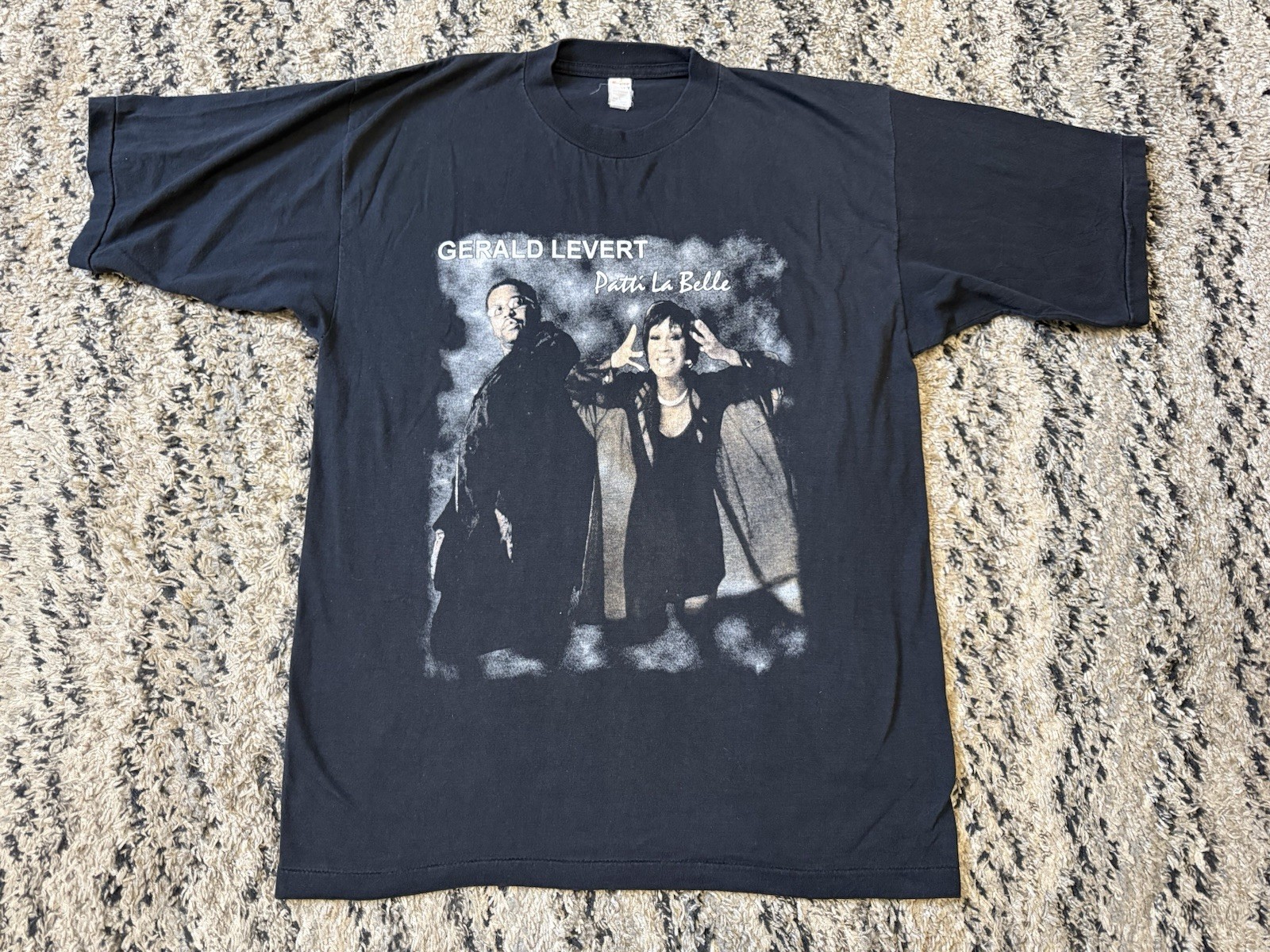 Vtg Gerald Levert Patti LaBelle 90s R&B Soul Pop Band Rap Tee Concert T Shirt Lg