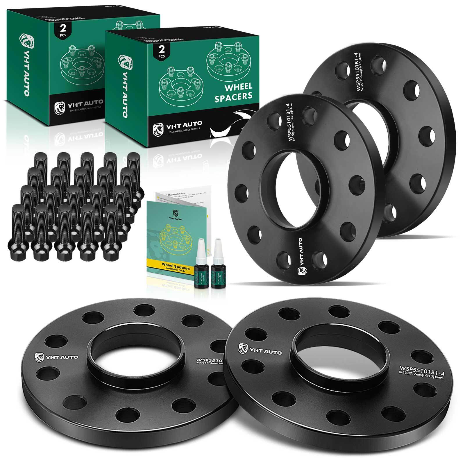 4Pcs 5x130mm to 5x130mm Wheel Spacers 15mm M14x1.5 71.6mm  for Audi Q7 Porsche