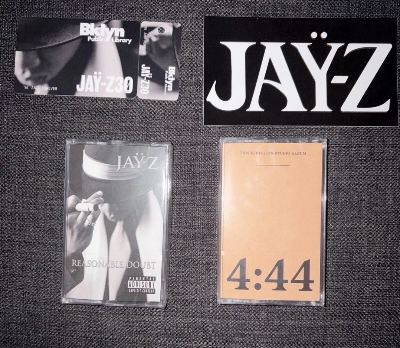 Jay-Z Limited Edition Library Card Keychain And 4:44 Reasonable Doubt Cassette 