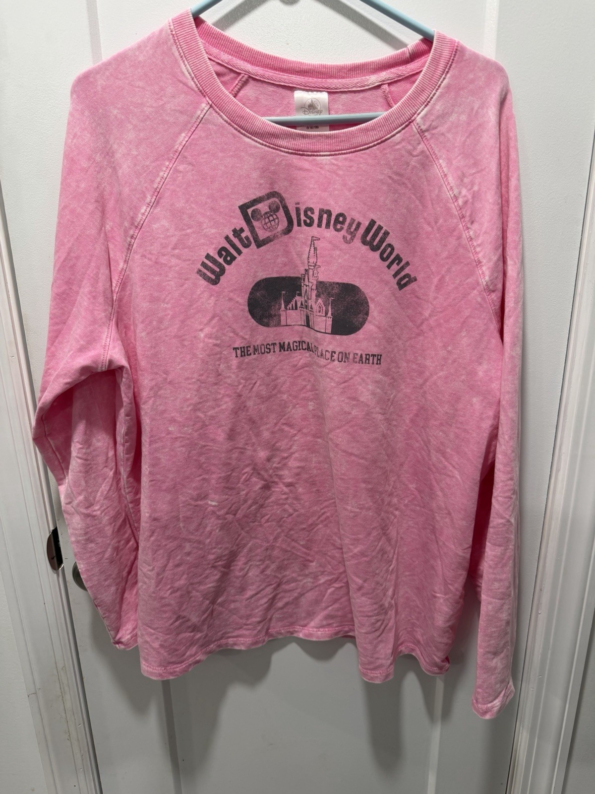 Salmon Walt Disney World Jersy Vintage Style Long Sleeve Xl