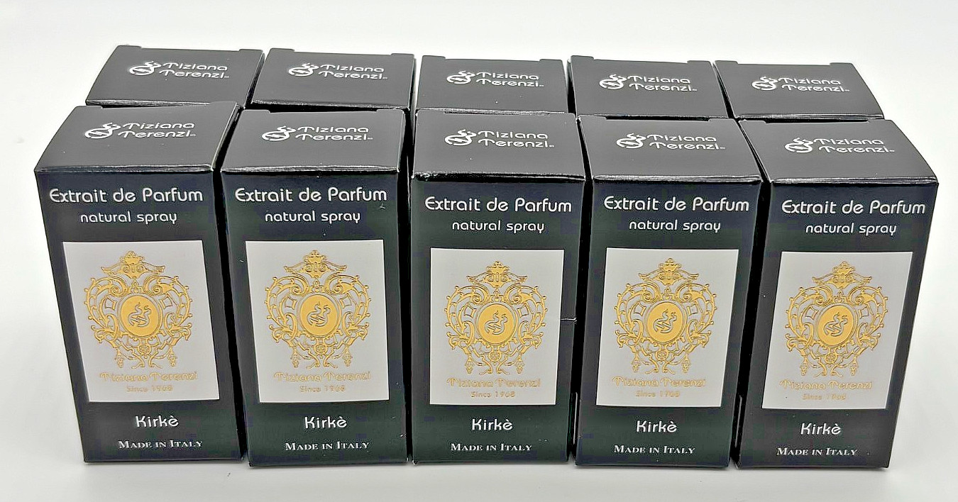 Lot of 10 Tiziana Terenzi Kirke, Extrait de Parfum, 1.5ml .05fl oz Spray NIB