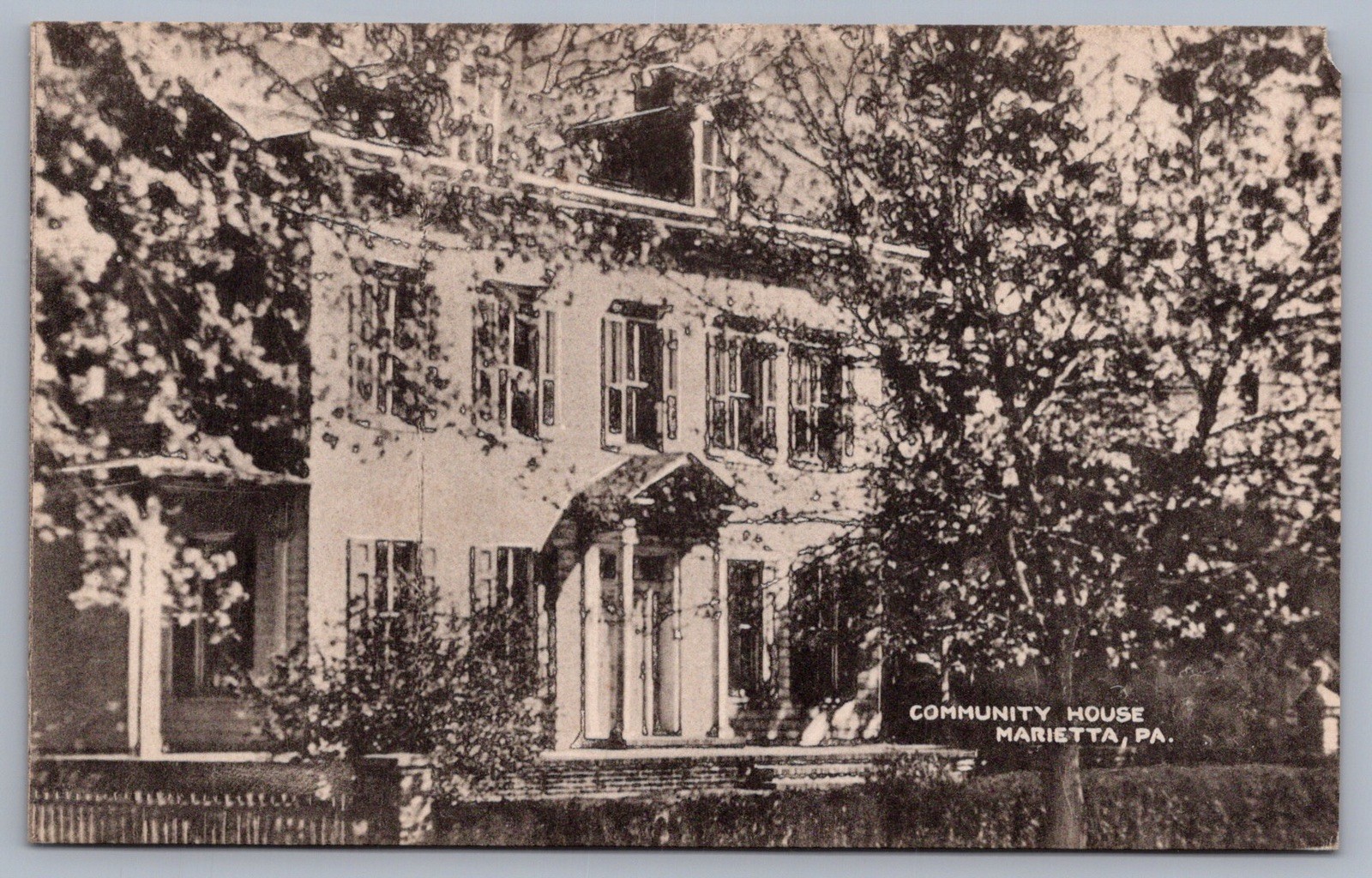 Community House Marietta PA Pennsylvania Postcard N5
