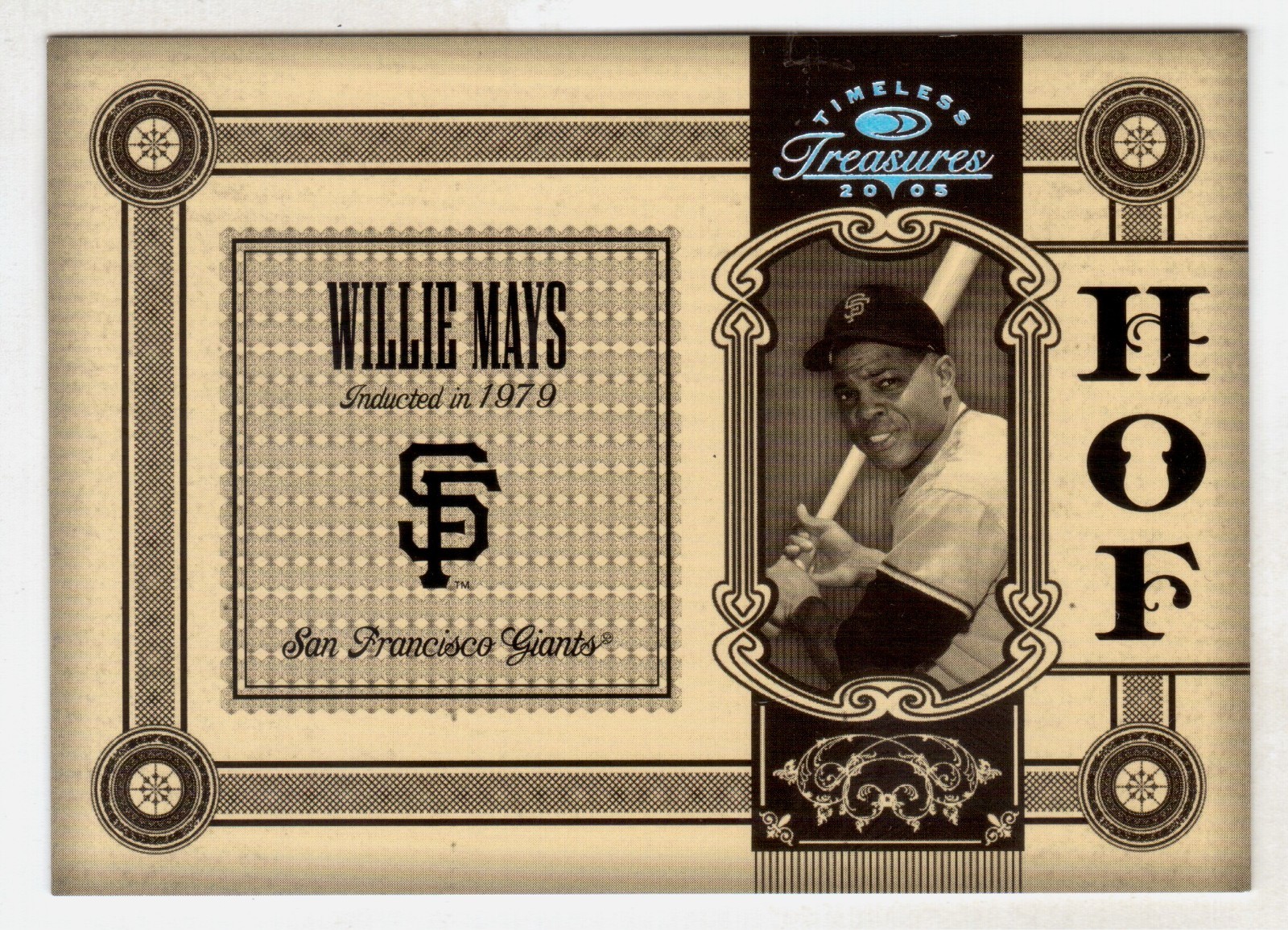 2005 DONRUSS TIMELESS TREASURES #HOF-24 WILLIE MAYS HALL OF FAME SILVER /500 2005 DONRUSS TIMELESS TREASURES #HOF-24 WILLIE MAYS HALL OF FAME SILVER /500