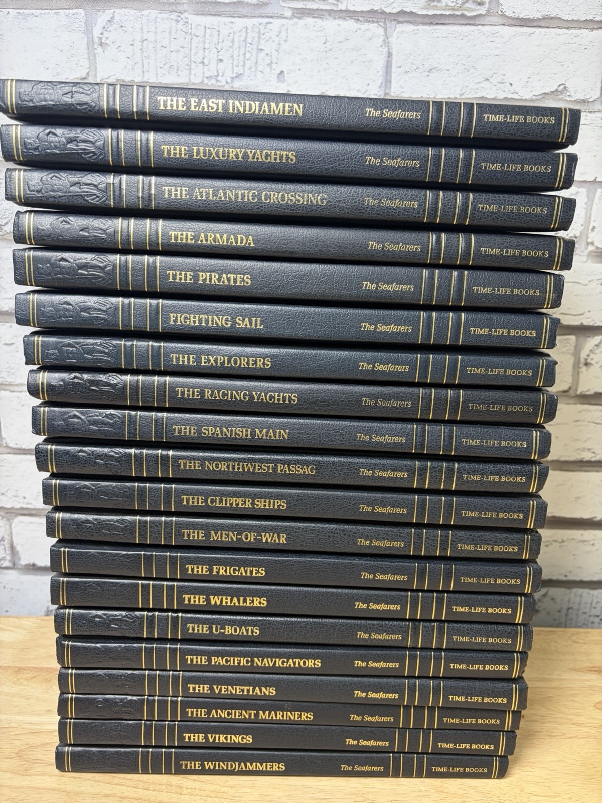 Time Life Books The Seafarers Set Of 20 Mint Faux Leather Vintage