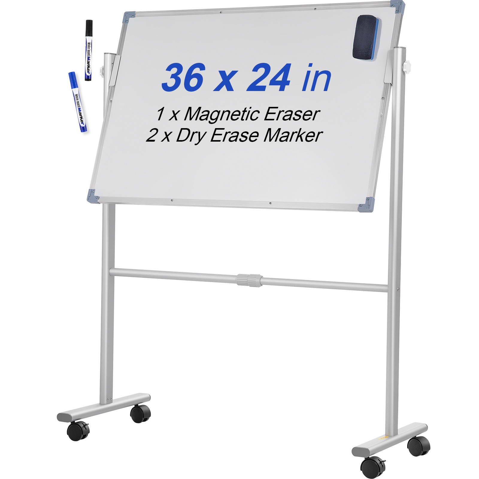 VEVOR Mobile Dry Erase Board Magnetic Whiteboard w/ Stand 36