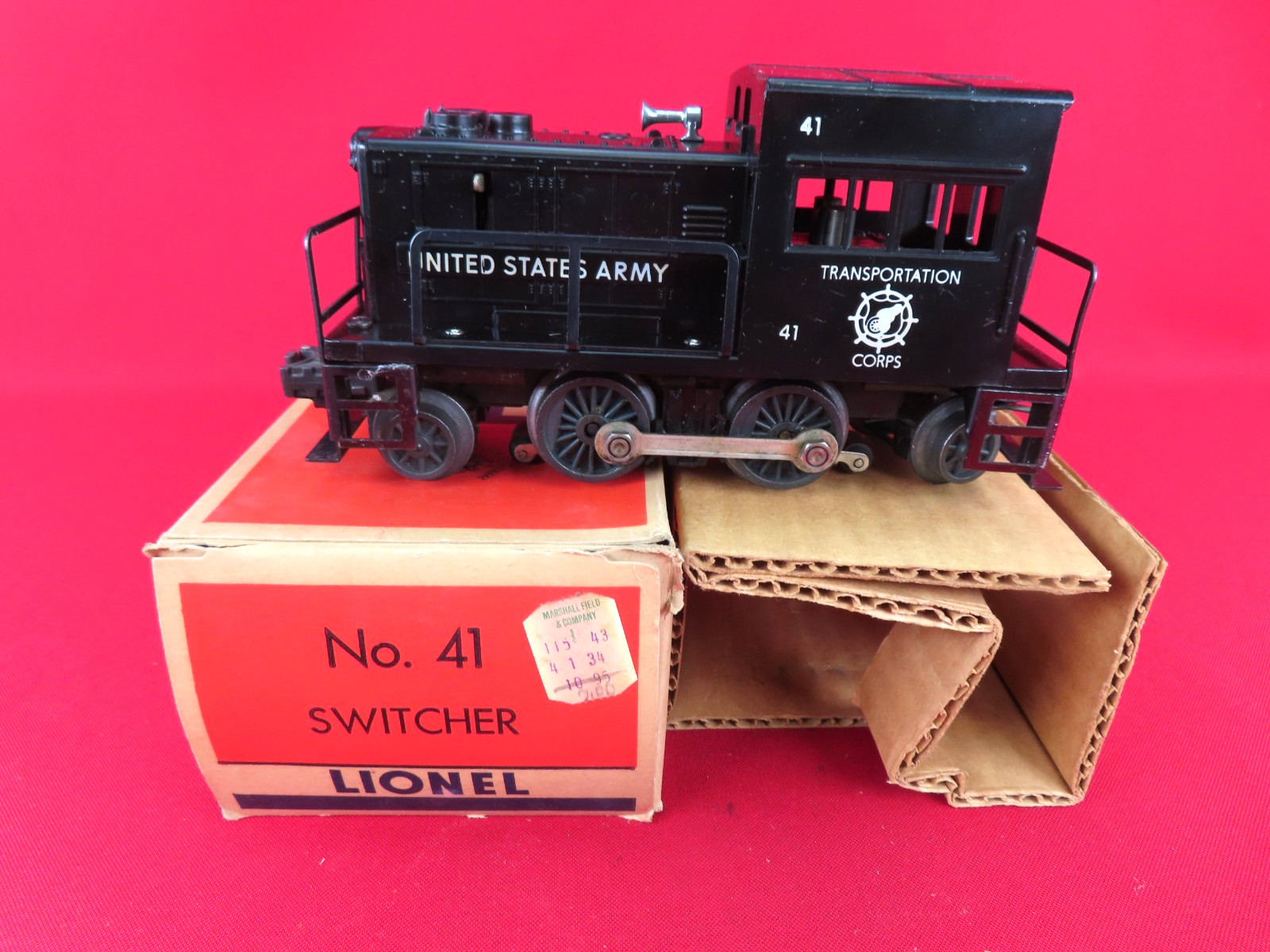 Lionel Postwar 41 US Army Transportation Corps Switcher - Runs Great - Boxed