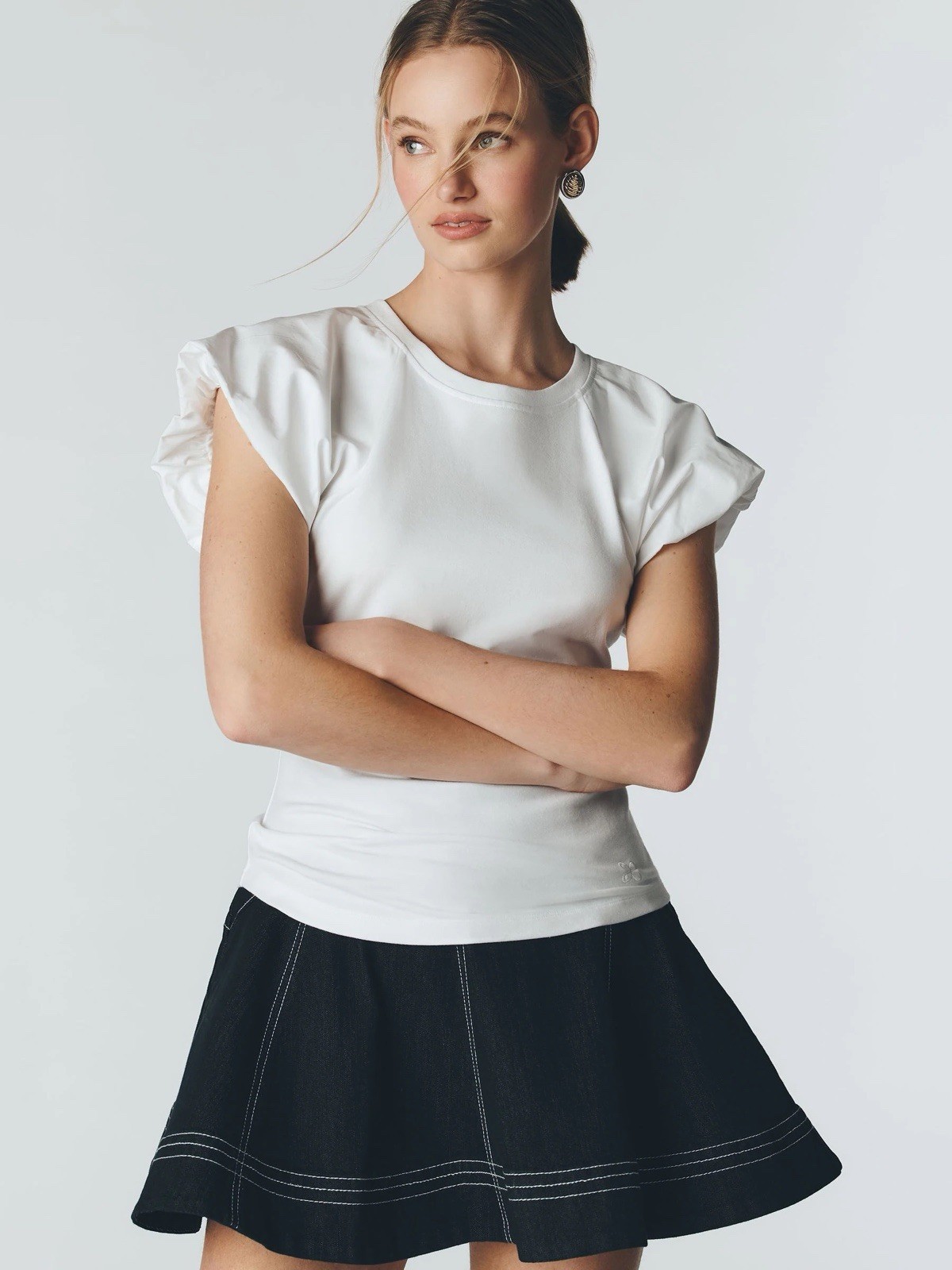 Anthropologie White Maeve Cloud T-Shirt NWT SIZE S