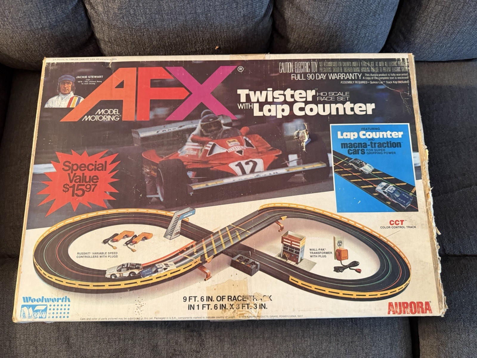 Vintage 1978 Aurora AFX Slot Car Race Set Complete In Box W/ Porsche And Ferrari