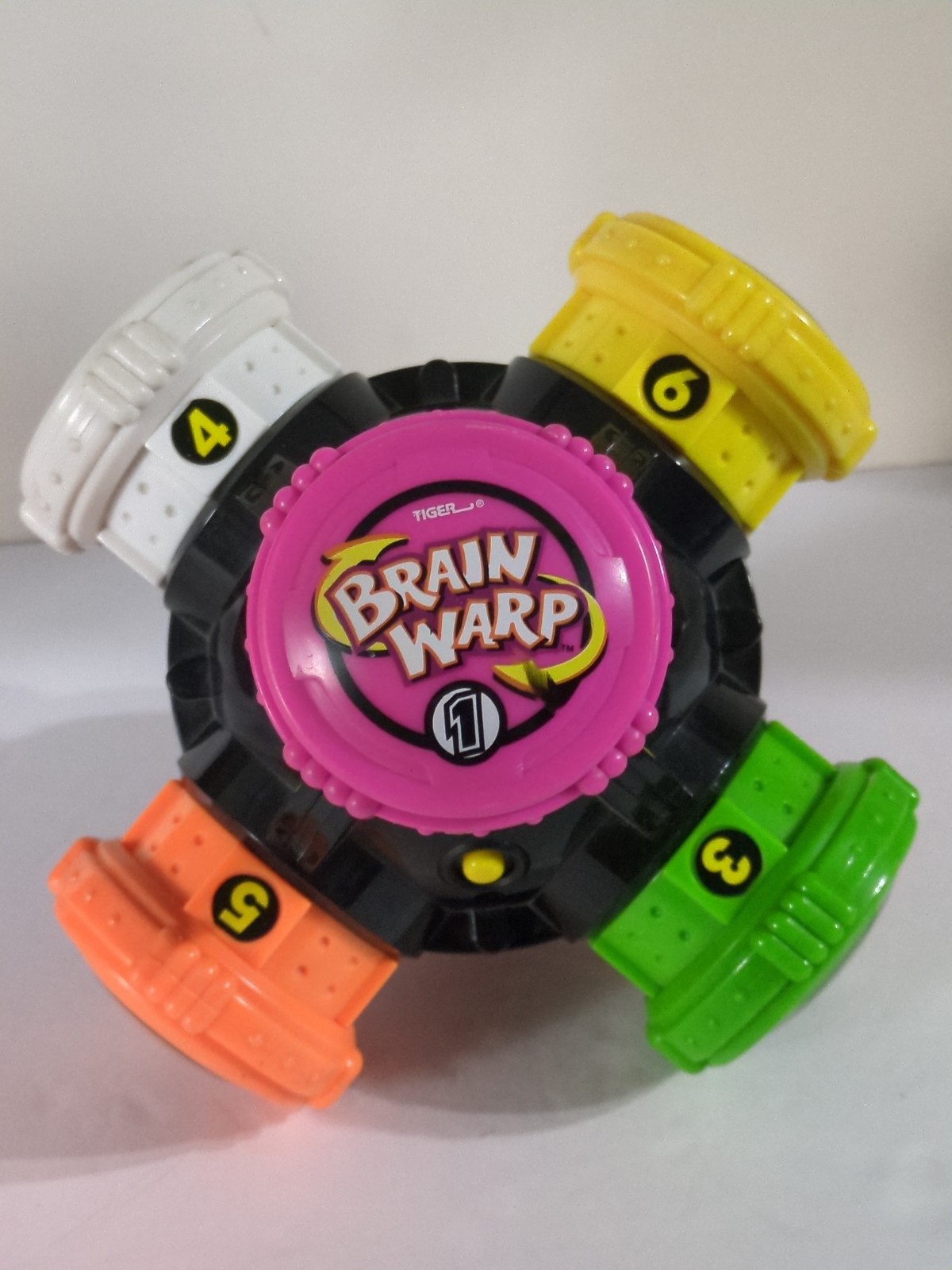 Vintage 1996 Brain Warp Electronic Handheld Talking Game Tiger Tested & Working