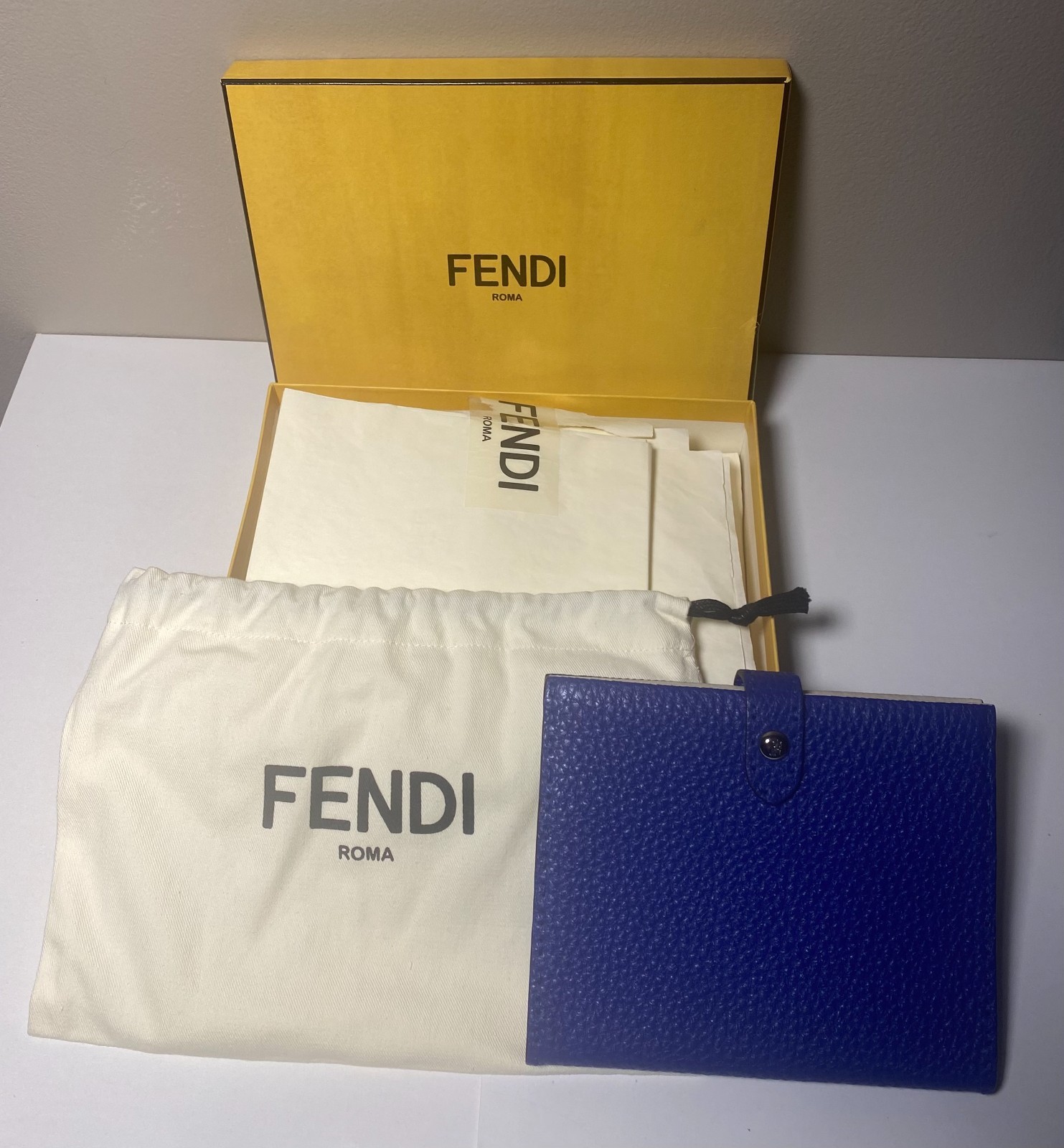 RARE Fendi Selleria Calfskin Leather Diary / Notebook Brand New W/Box & Dustbag