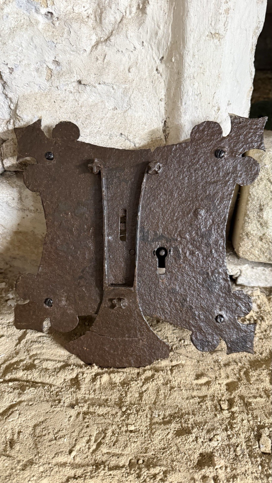 15th/16th Century Large Coffer Lock Plate Rare To Find Lock Plate So Large