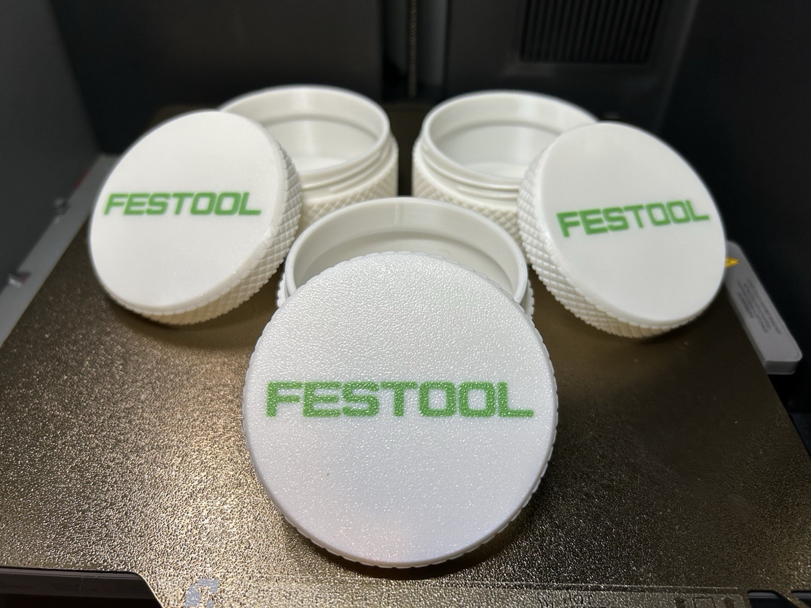 Festool Container Set 3 Pack 1.6” – Threaded Screw Parts Storage Box 3D Printed