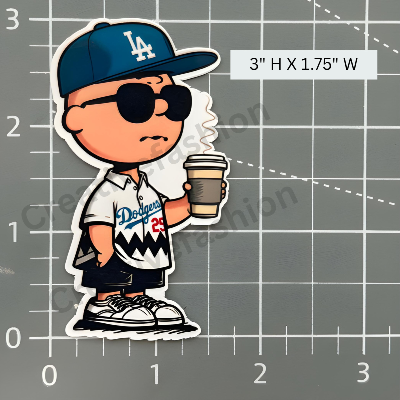 NEW Los Angeles Dodgers LA Dodgers Baseball Charlie Brown Sticker #141