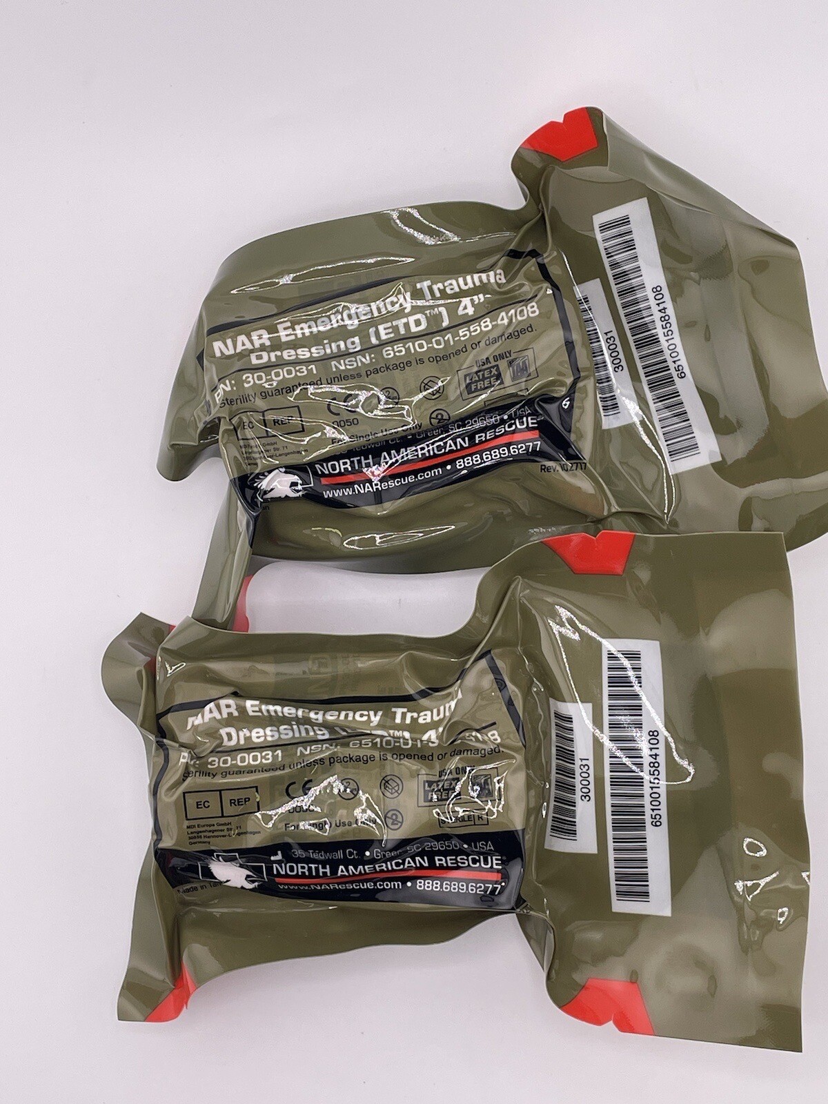 2X NAR North American Rescue Emergency Trauma Dressing (ETD) 4 2X NAR North American Rescue Emergency Trauma Dressing (ETD) 4