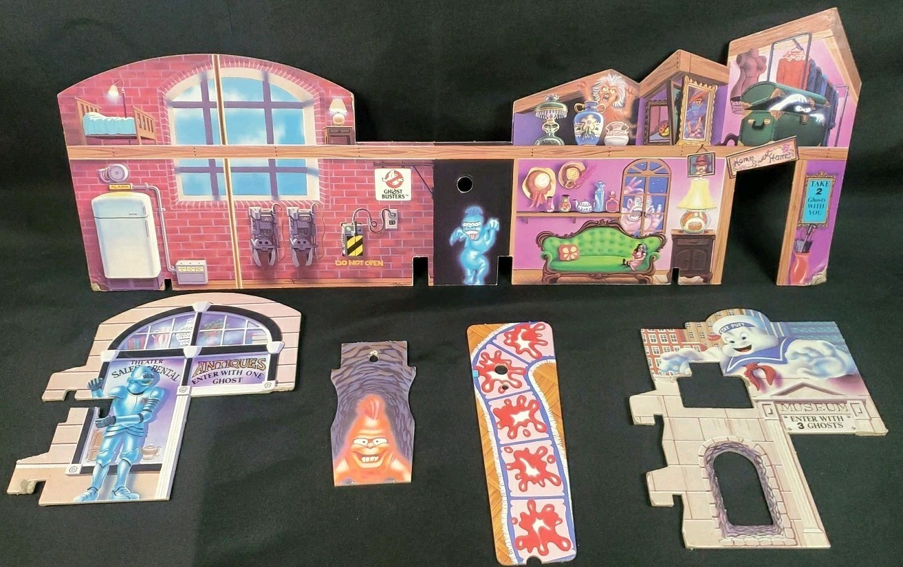Vtg 1986 The Real Ghostbusters Movie 3D Game Replacement Building Parts Lot '