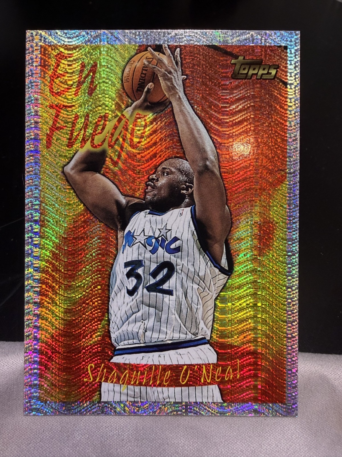 1996 Topps SEASON\'S BEST EN FUEGO INSERT Shaquille O\'Neal #3 CLEAN BEAUTY 