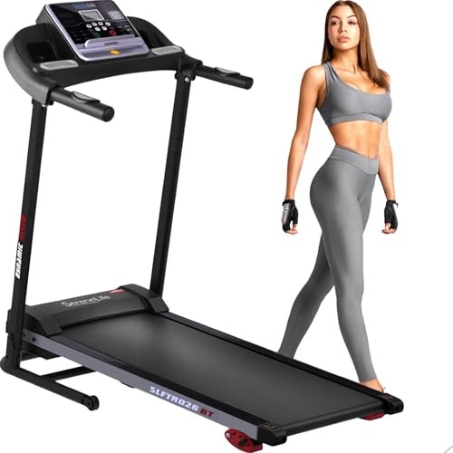 SereneLife Electric Folding Treadmill Exercise Machine - Smart Compact