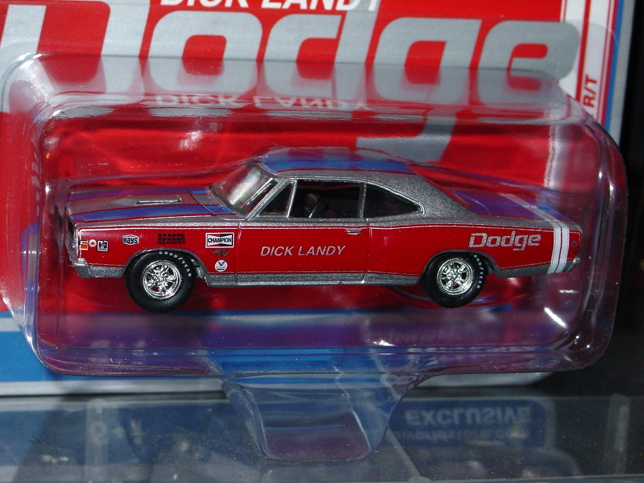 AUTO WORLD 1968 DODGE CORONET R/T DICK LANDY MOPAR MUSCLE CAR -Silver, MIP