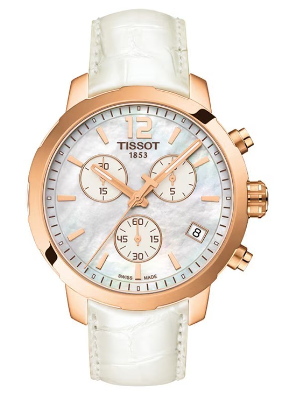 Tissot Quickster Chrono Mother of Pearl Dial Watch T0954173611700 Battery Needed
