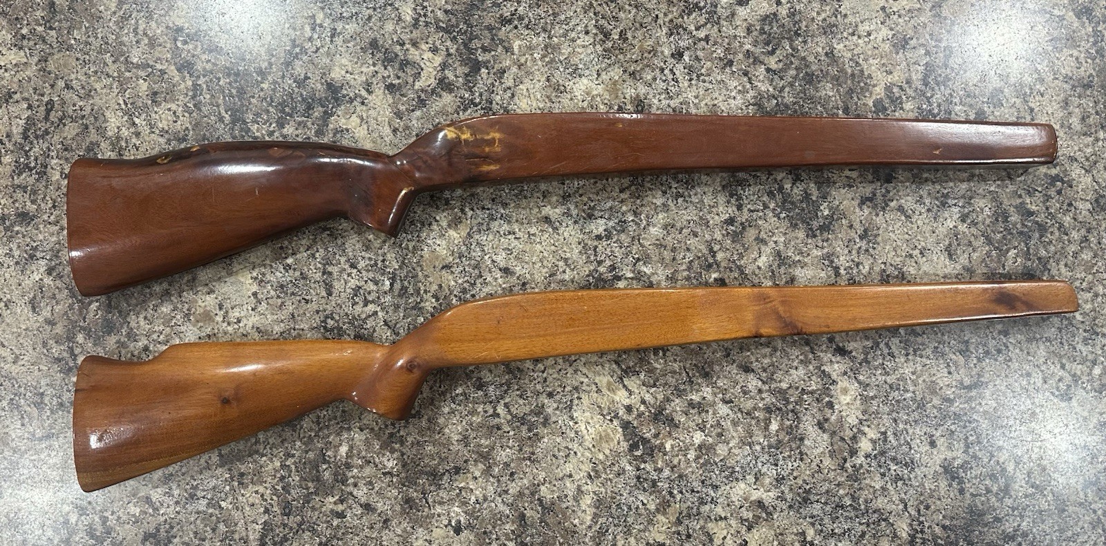 Vintage ZAR Wood Finish Demo Rifle Stock Displays – Advertising Pair