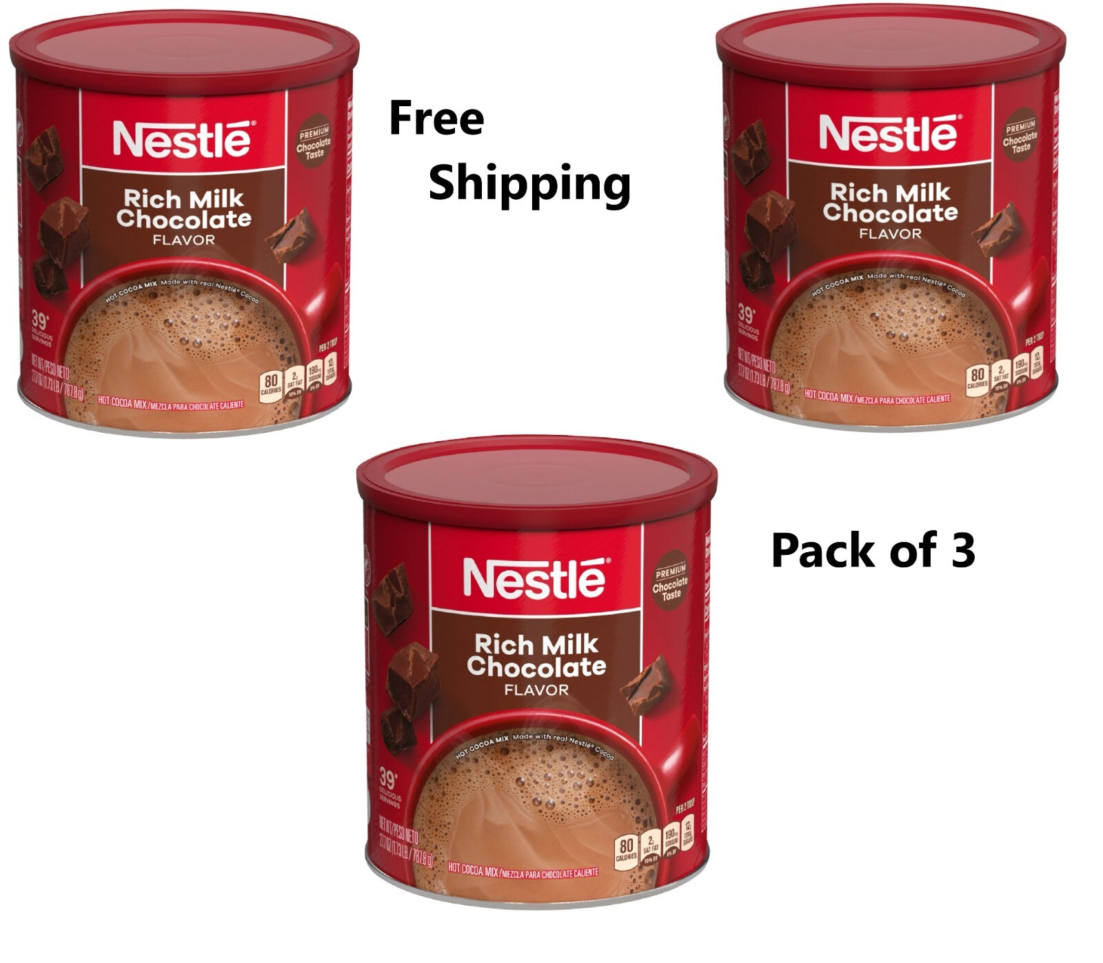 Nestle Classic Rich Milk Chocolate Flavor Hot Cocoa Mix 27.7 oz ( 3 BOX )