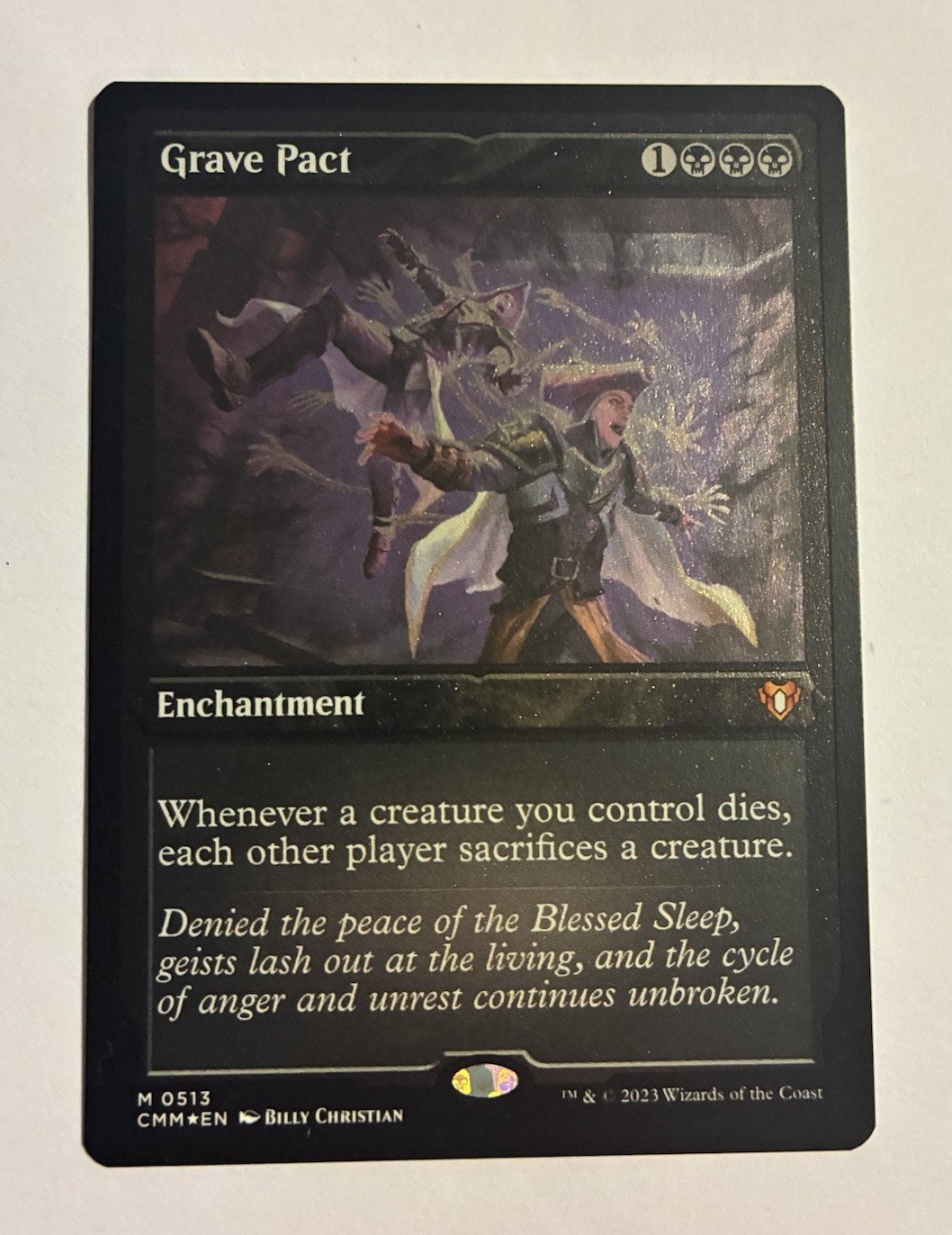 Grave Pact - Foil Etched Commander Masters NM