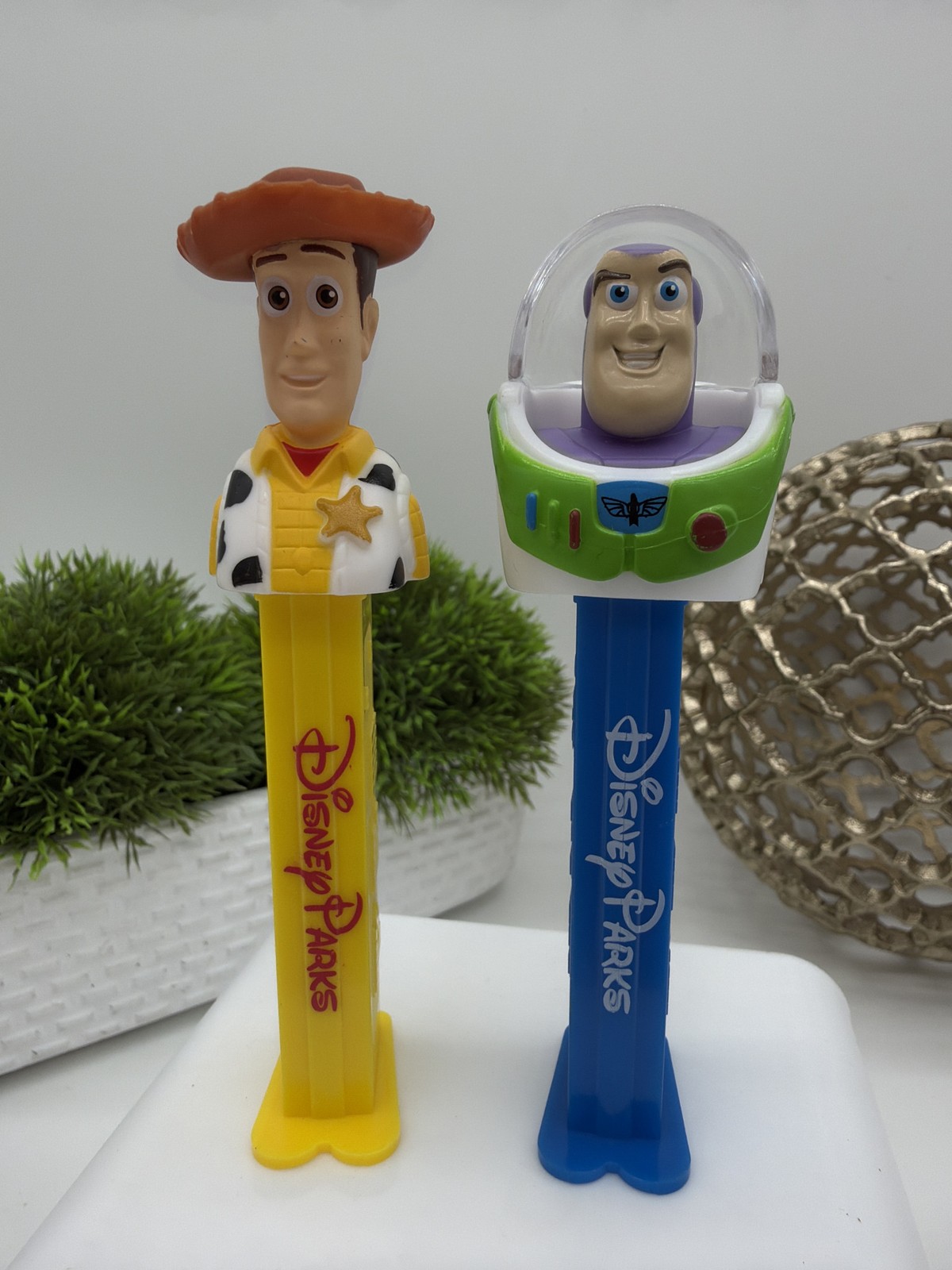Disney Parks Toy Story Woody Buzz Lightyear PEZ Dispensers Pair