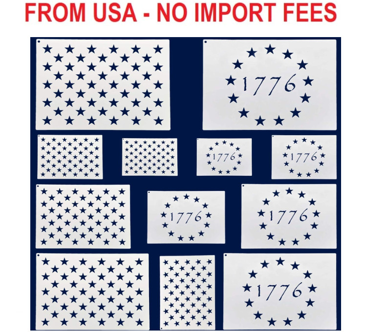 WISYOK American Flag 50 Star Stencils and 13 Stars 1776 Templates, American Flag WISYOK American Flag 50 Star Stencils and 13 Stars 1776 Templates, American Flag
