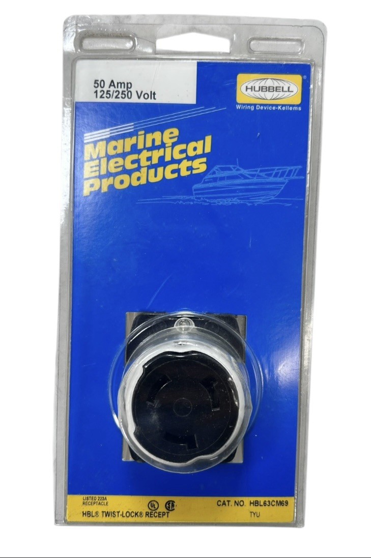 Hubbell 50 Amp 125/250 Volt Twist and Lock Receptacle HBL63CM69