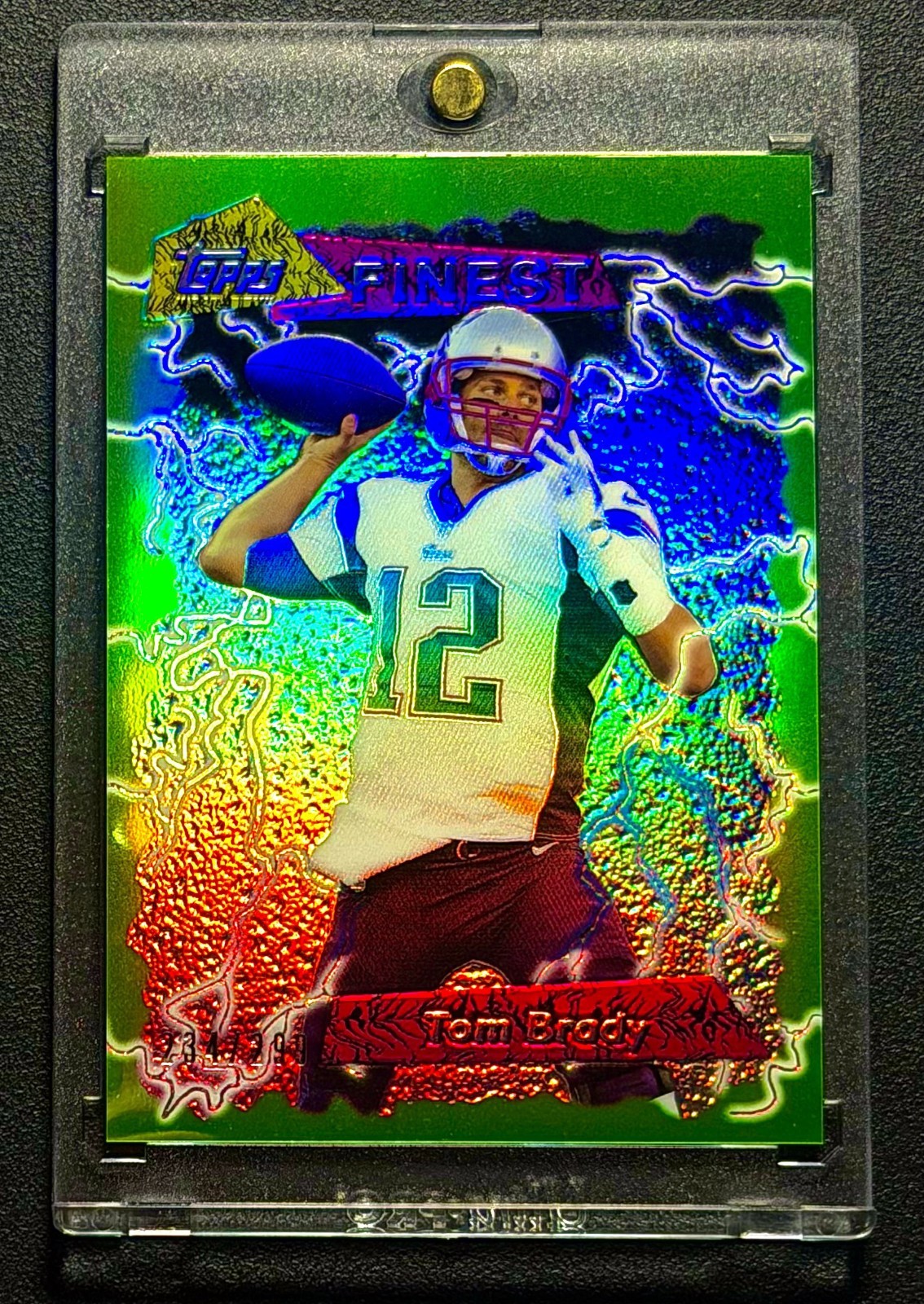 2015 Topps \'95 Finest Tom Brady #95FRR-TB GREEN REFRACTOR /299