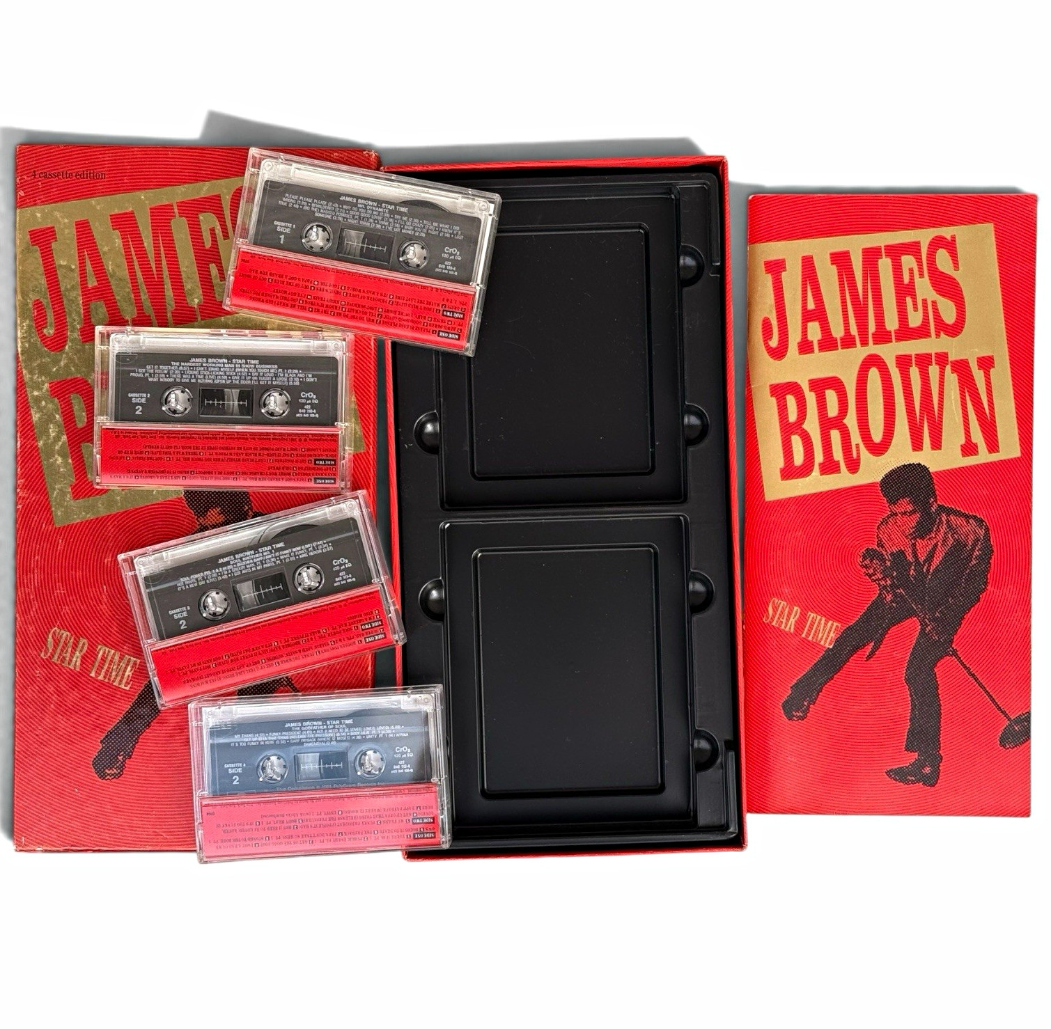 Vtg 1991 James Brown Star Time 4 Cassette Tape Box Set Complete with Booklet⁠
