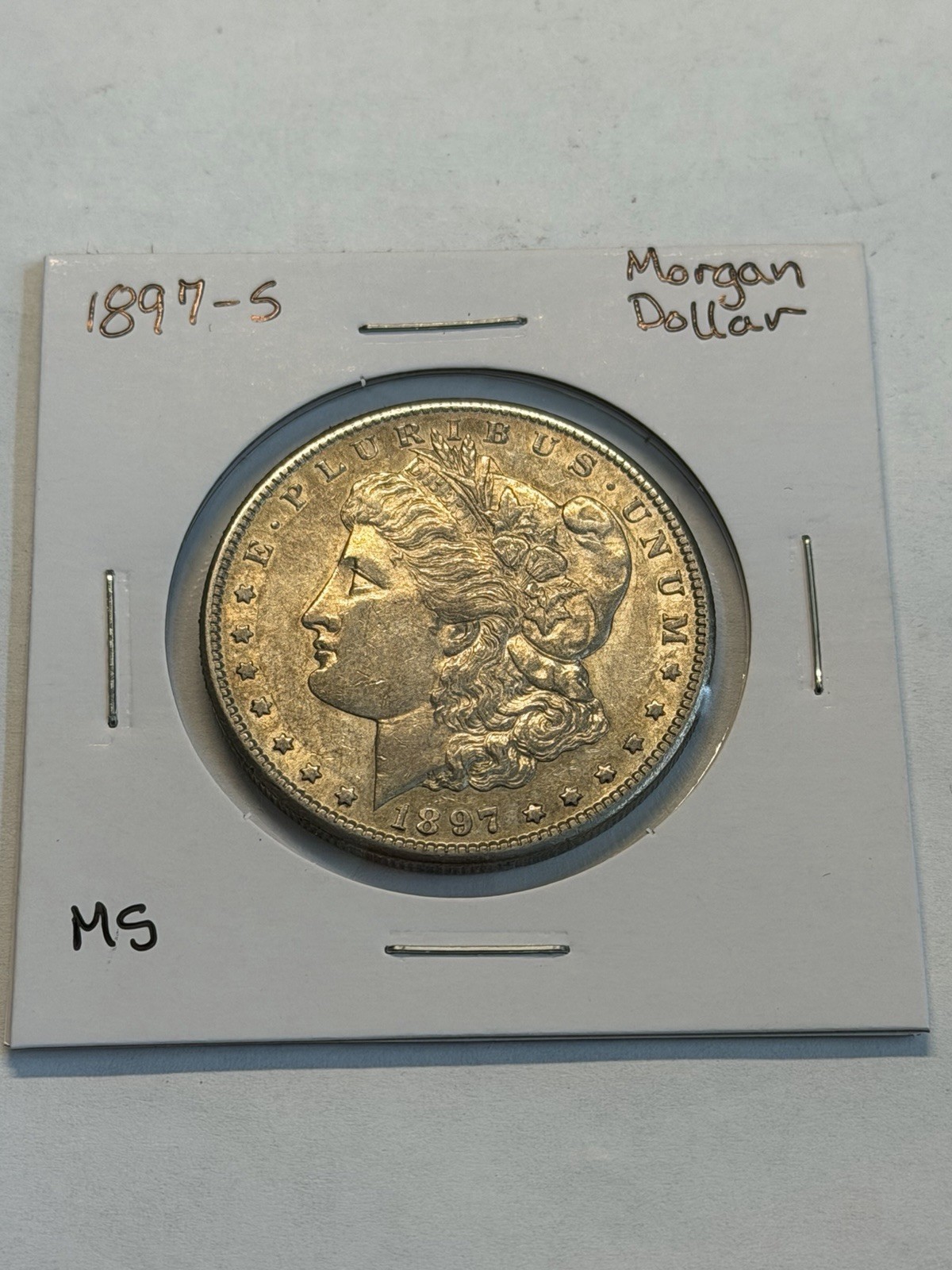 1897 S Morgan Silver Dollar AU/BU TONED BEAUTIFUL COIN LUSTER 1897 S Morgan Silver Dollar AU/BU TONED BEAUTIFUL COIN LUSTER