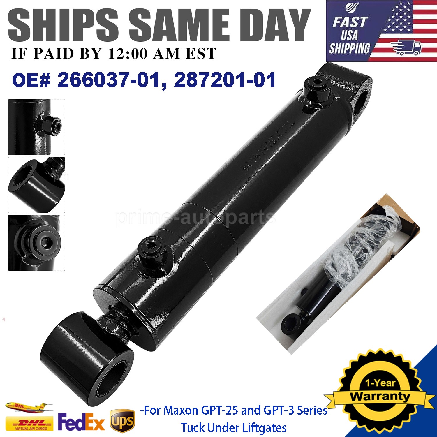 For Maxon GPT-25 GPT-3 Hydraulic Cylinder Liftgate 2.75\