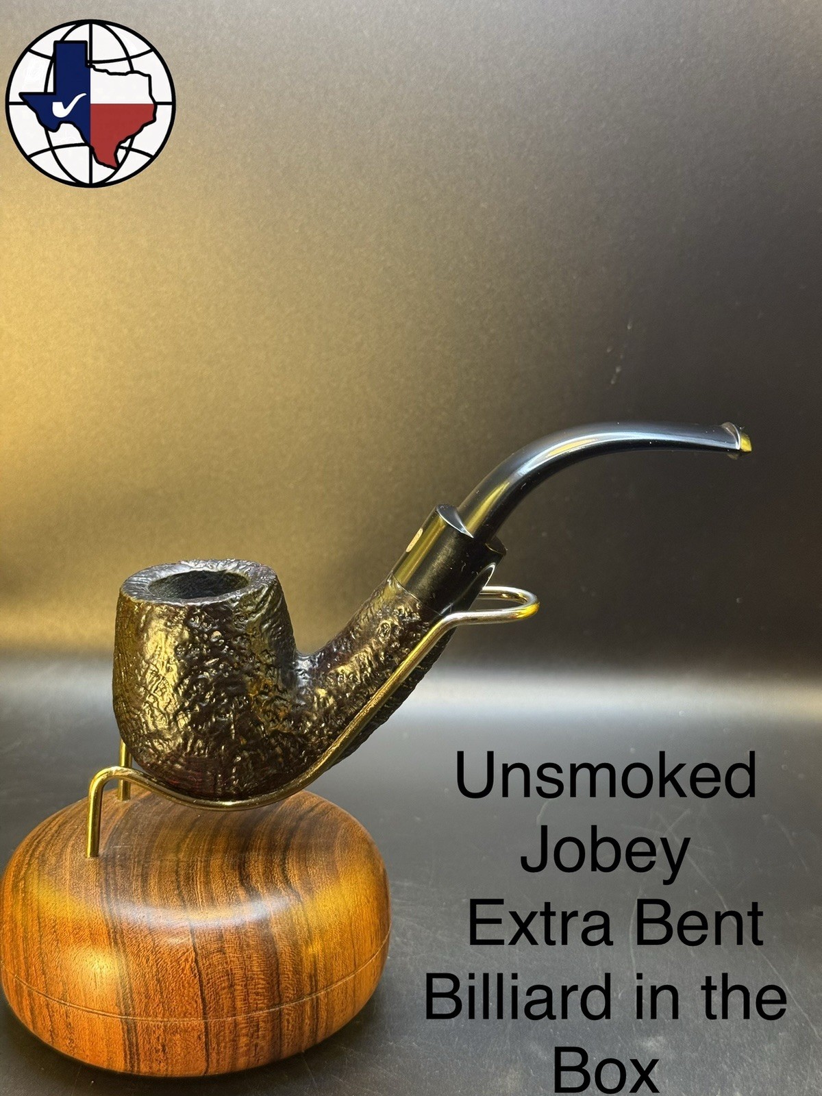 Vintage Unsmoked  Jobey Shellmoor Extra Bent Billiard Tobacco Pipe In The Box