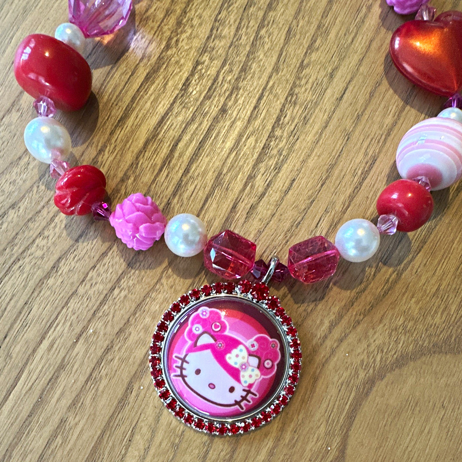 Tarina Tarantino Hello Kitty Pink Head Necklace