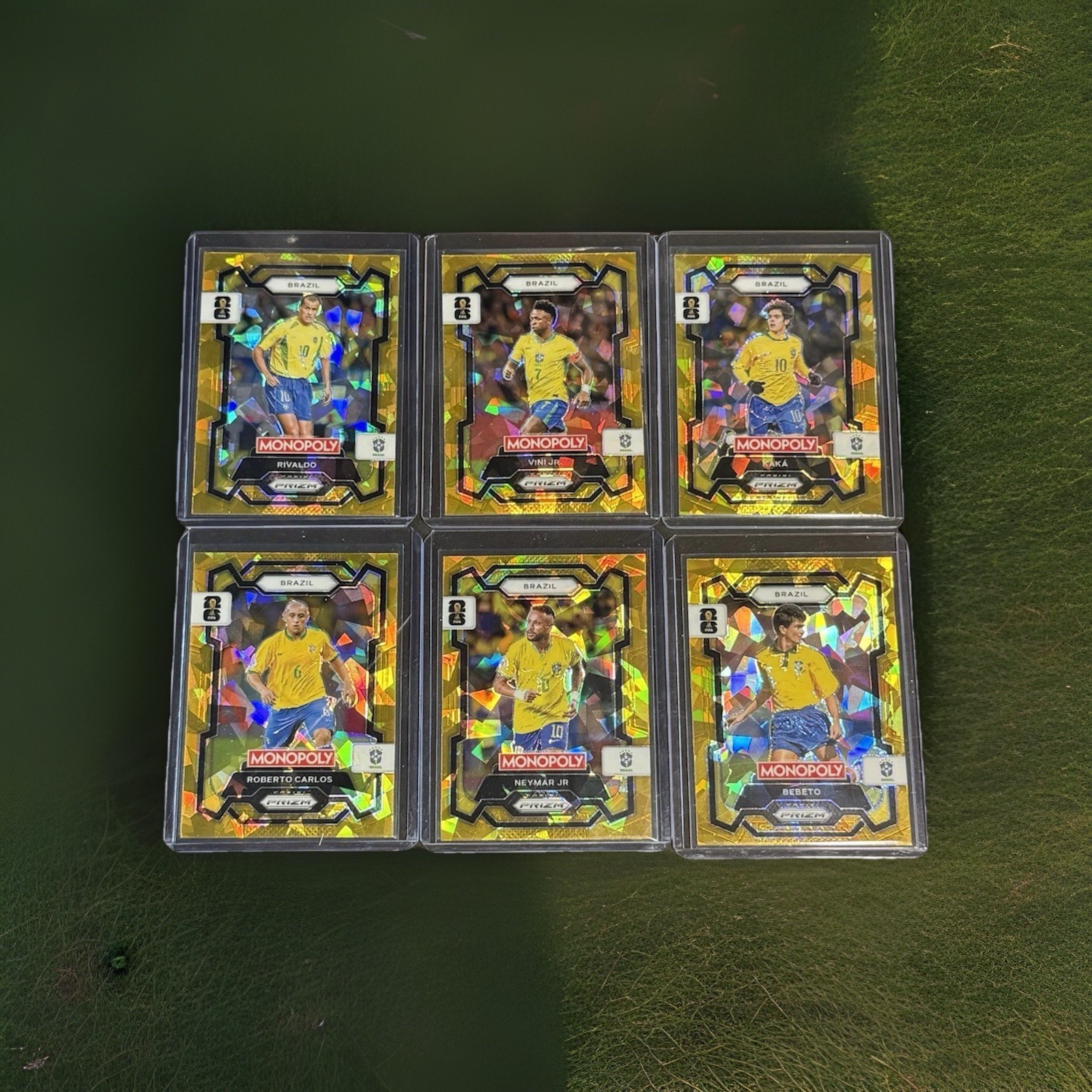 2026 Panini Prizm Monopoly FIFA World Cup Brazil Legends Gold Cracked Ice Lot 6