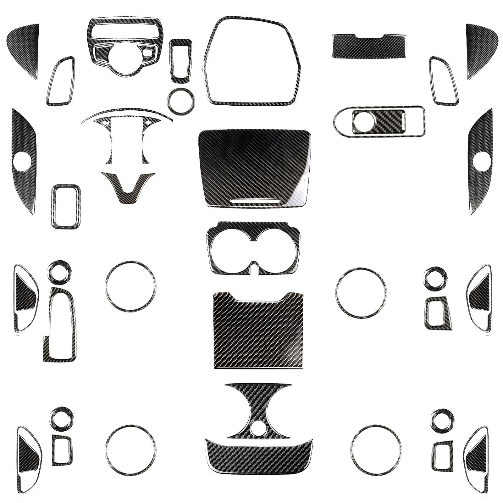 45Pcs Real Carbon Fiber Full Interior Trim Kits For Benz C Class W205 2015-2021