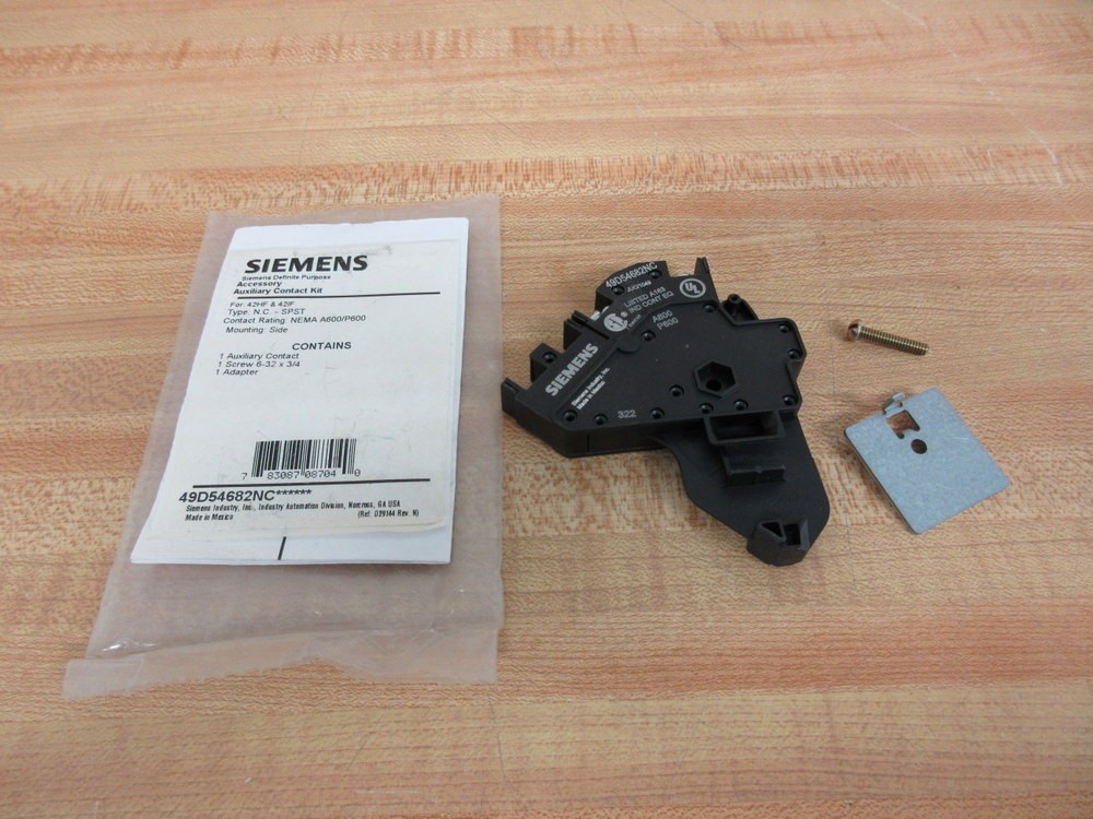Siemens 49D54682NC Contactor Starter Accessory