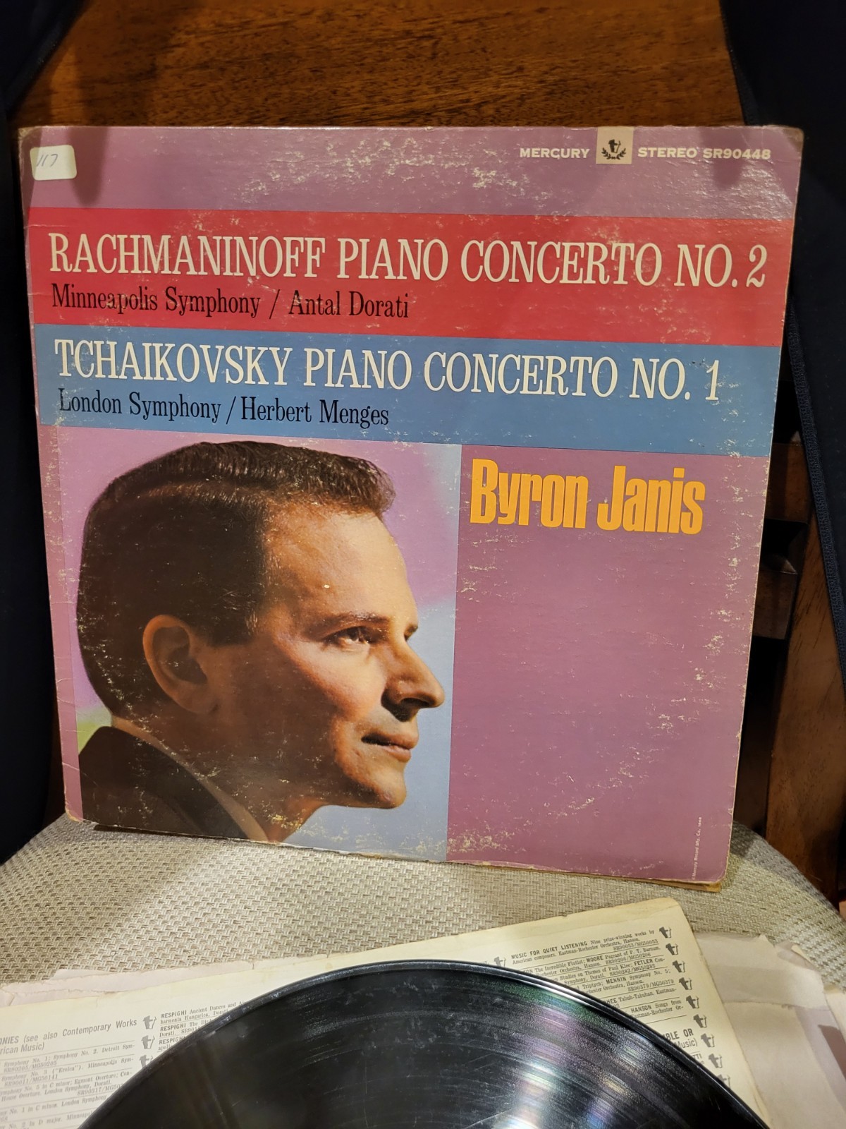Mercury SR 90448 Byron Janis Rachmaninoff/Tchaikovsky LP Fair/VG+