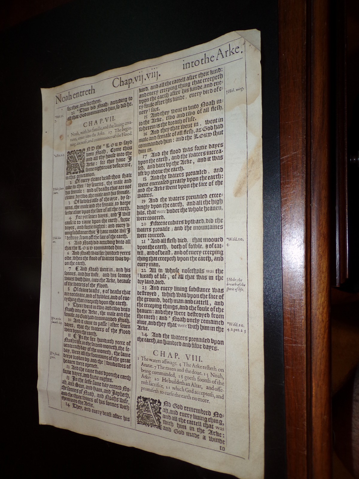 1611-KJV Bible-Pulpit Folio Leaves-You Choose from List-Fine Condition