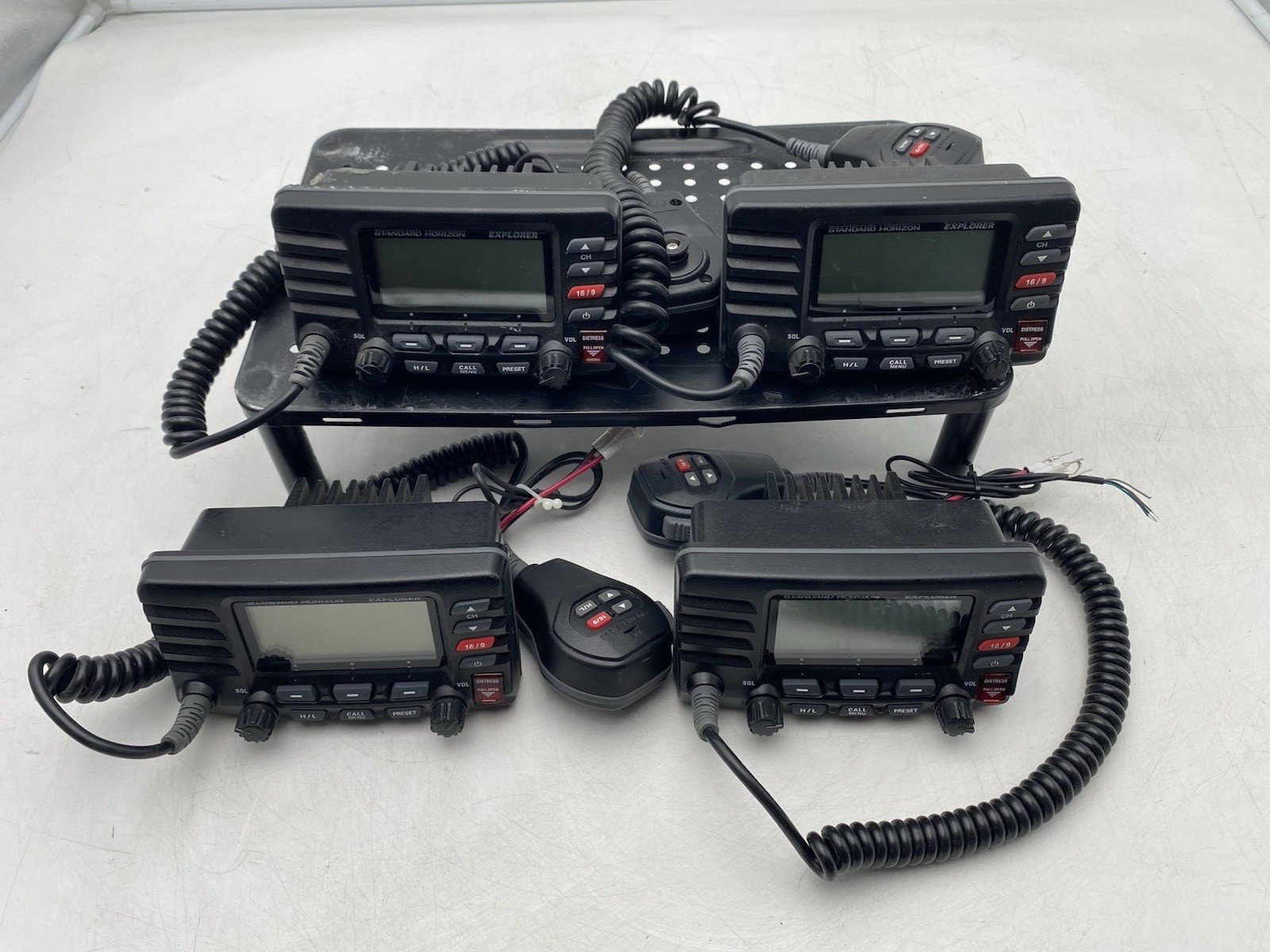 Lot of 4 Standard Horizon Explorer White GX1600 VHF Marine Boat Radio As-Is