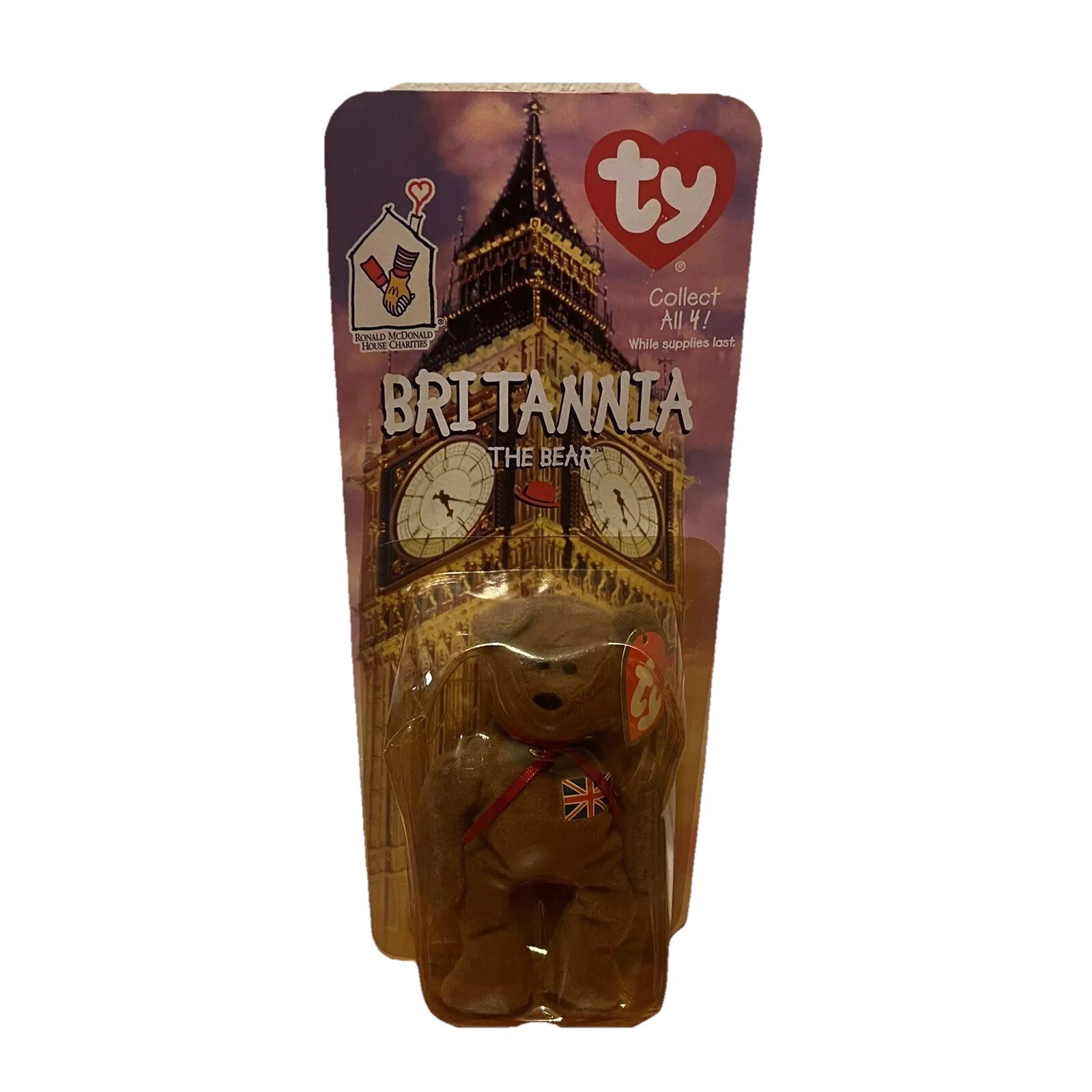 McDonalds TY Beanie Baby with RARE ERRORS 1993 OAKBROOK Brittania The Bear Rare McDonalds TY Beanie Baby with RARE ERRORS 1993 OAKBROOK Brittania The Bear Rare