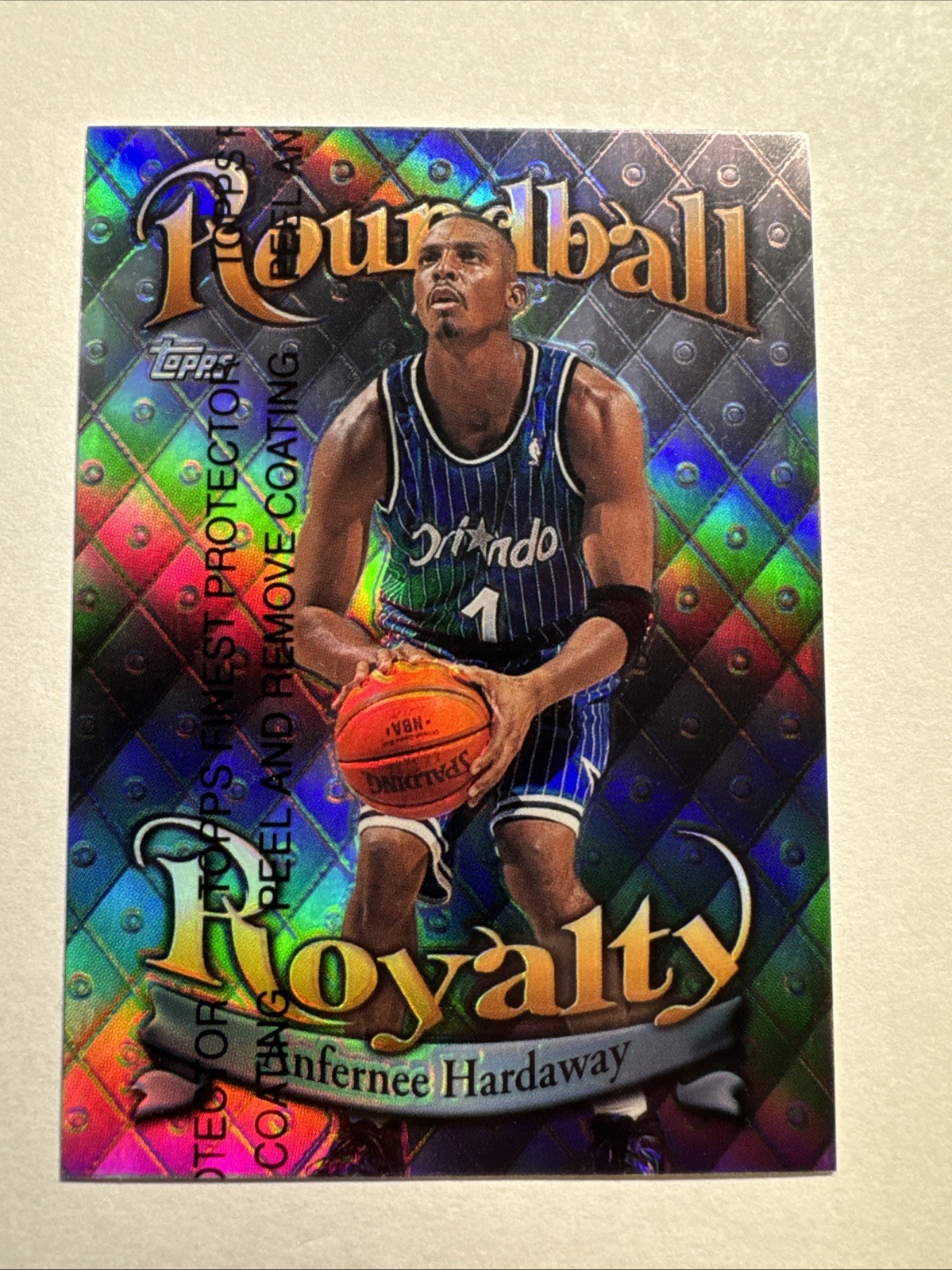1998–99 Topps Roundball Royalty Refractor (#R6) featuring Anfernee Hardaway
