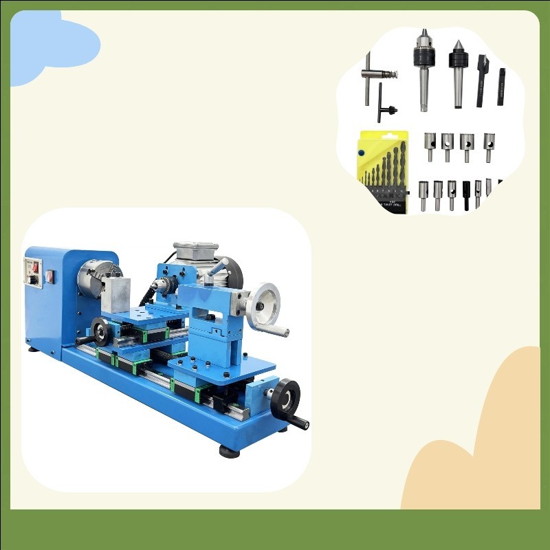 220V Mini Woodworking Lathe Prayer Bead Machine Dual Brushless Motor 1PH