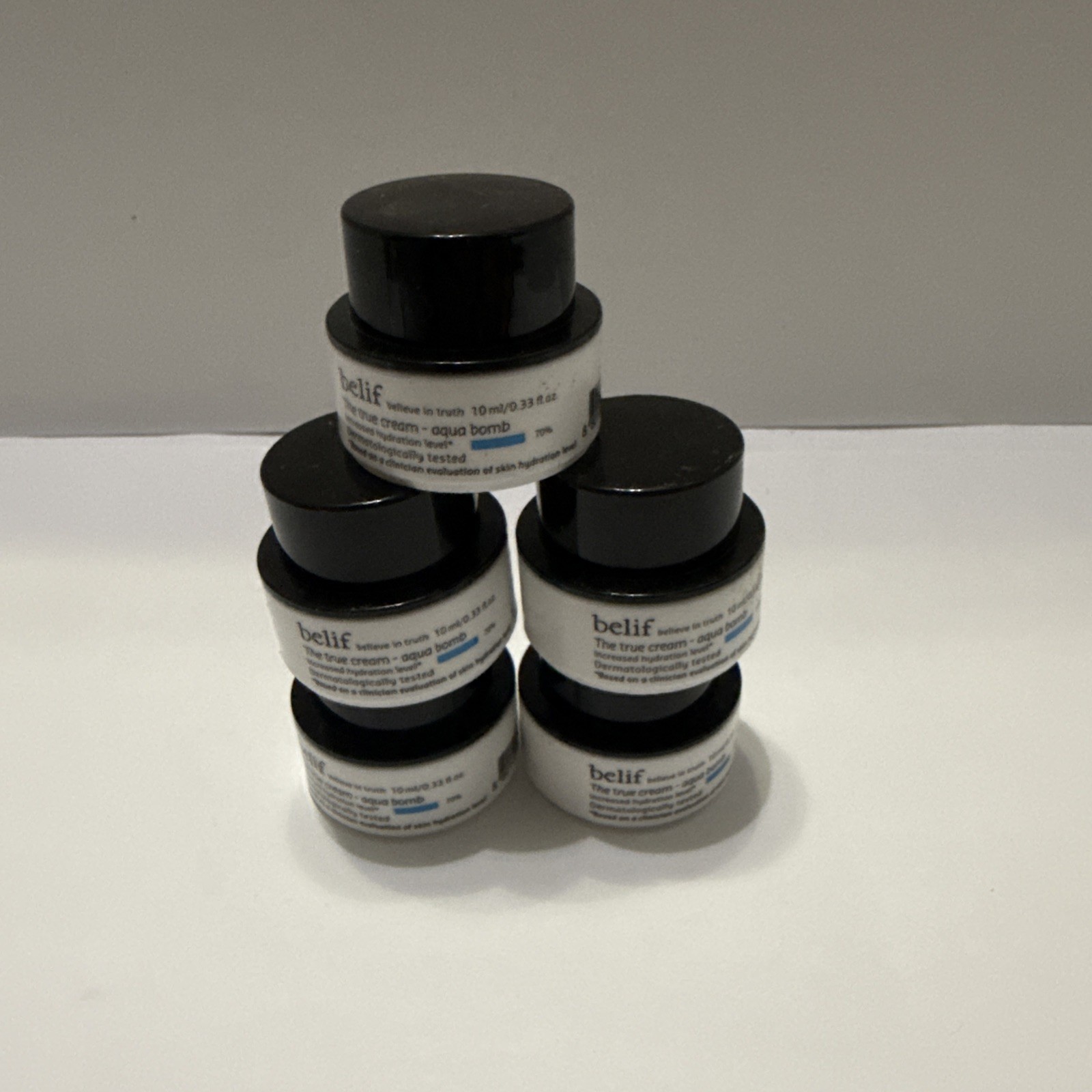 5 Pack Belif The True Cream Aqua Bomb Minis 10ml 0.33 Fl Oz Ea 50 Ml Equivalent