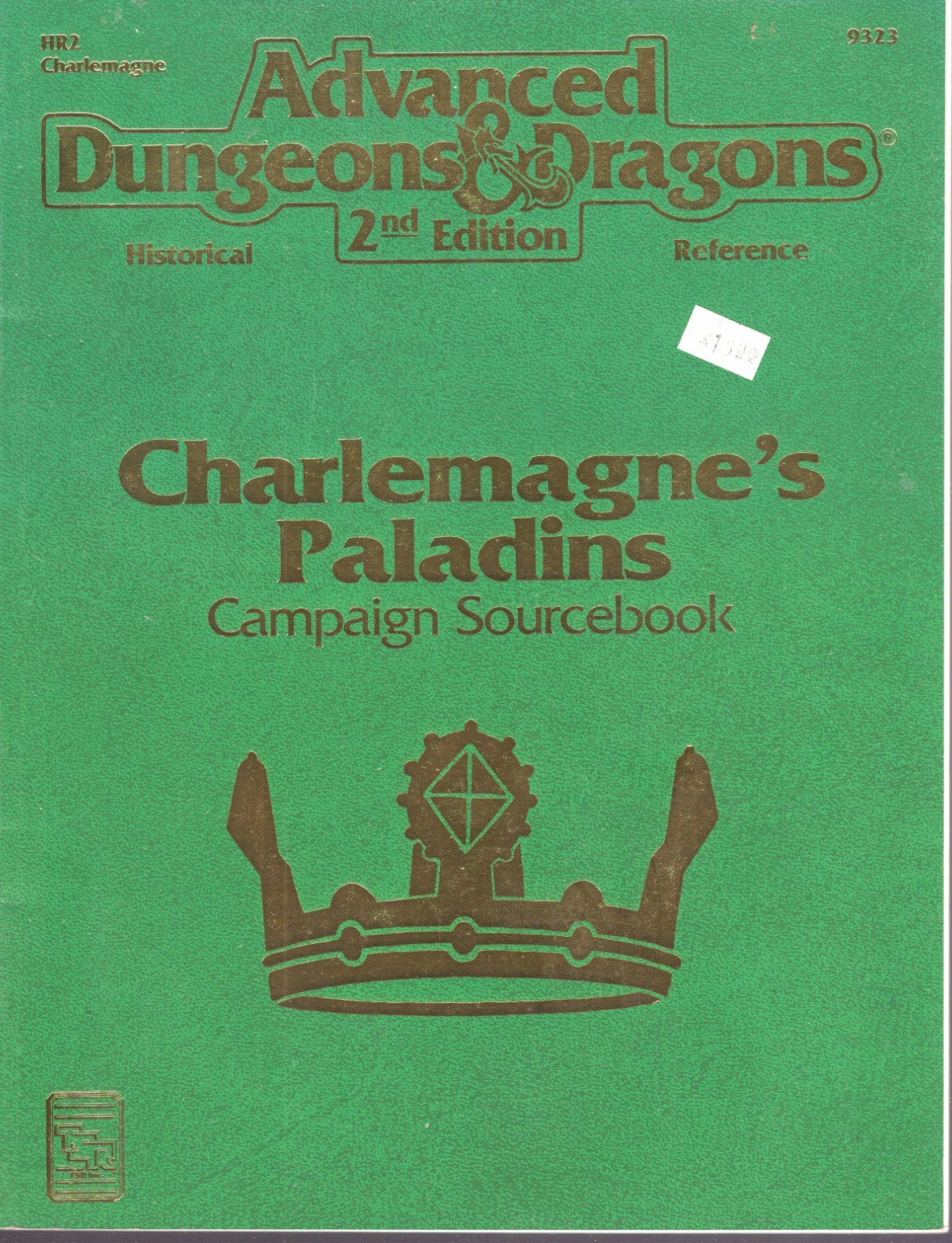 HR2 Charlemagne\'s Paladins Advanced Dungeons & Dragons 2E #9323 W/Map Near Fine