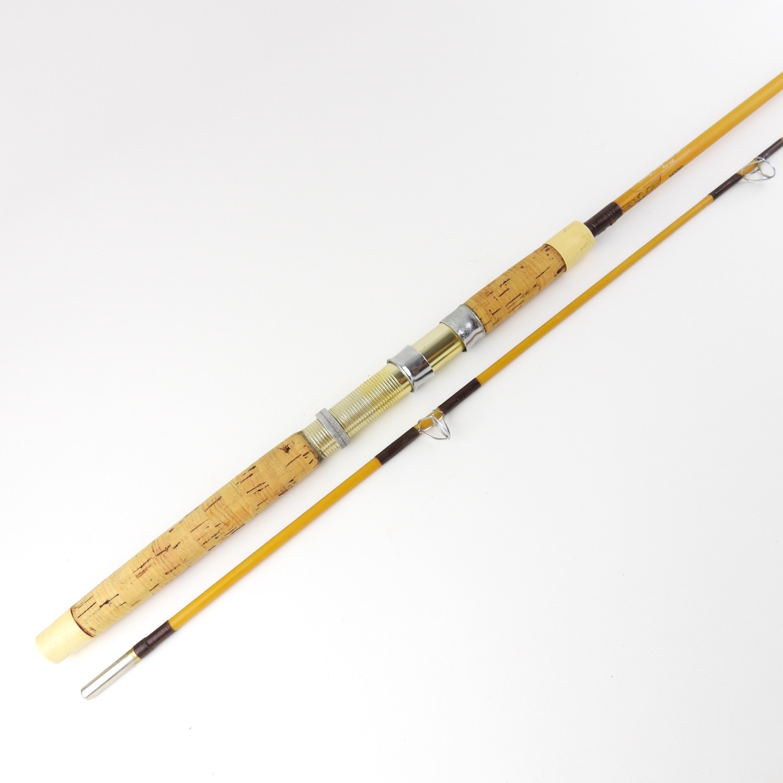 Vintage Custom-Built Fenwick SP782 Fiberglass Spinning Rod. Yellow Blank. 6’ 8”.