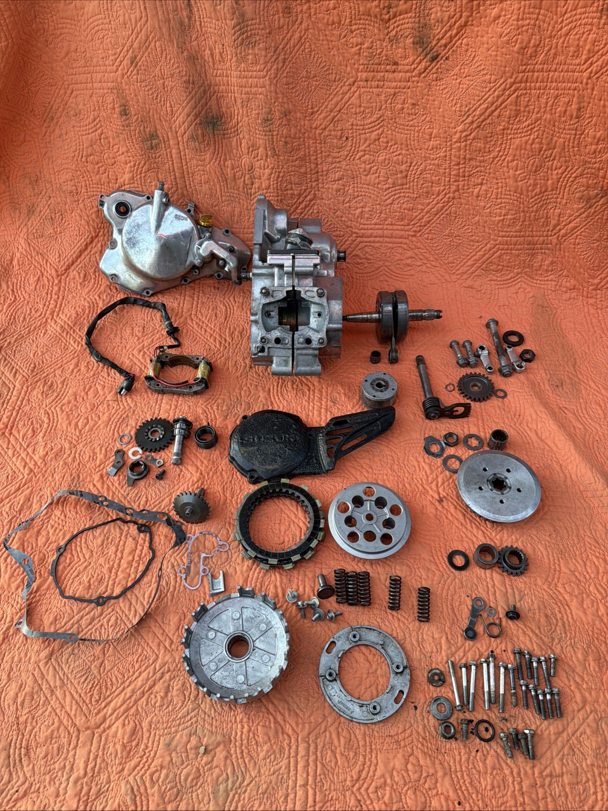 2002 A 2006 Suzuki RM85 Complete Bottom End Engine Crank Case Transmission Used